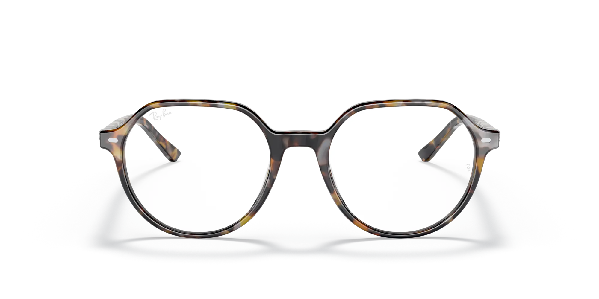 Ray - Ban RX5395 THALIA 8173 Montature da vista Acetato Marrone Trasparente Rotonda Normale - immagine 3