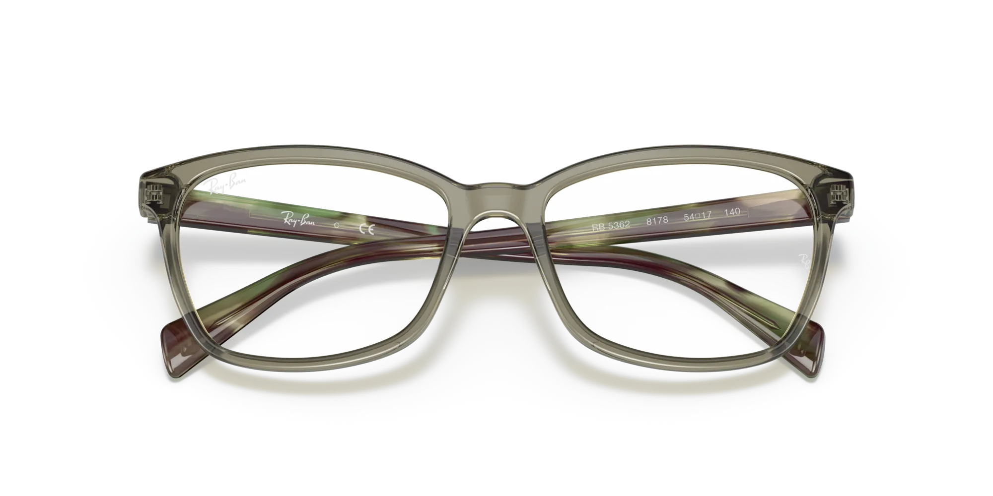 Ray - Ban RX5362 8178 Montature da vista Acetato Verde Trasparente Farfalla Normale - immagine 2
