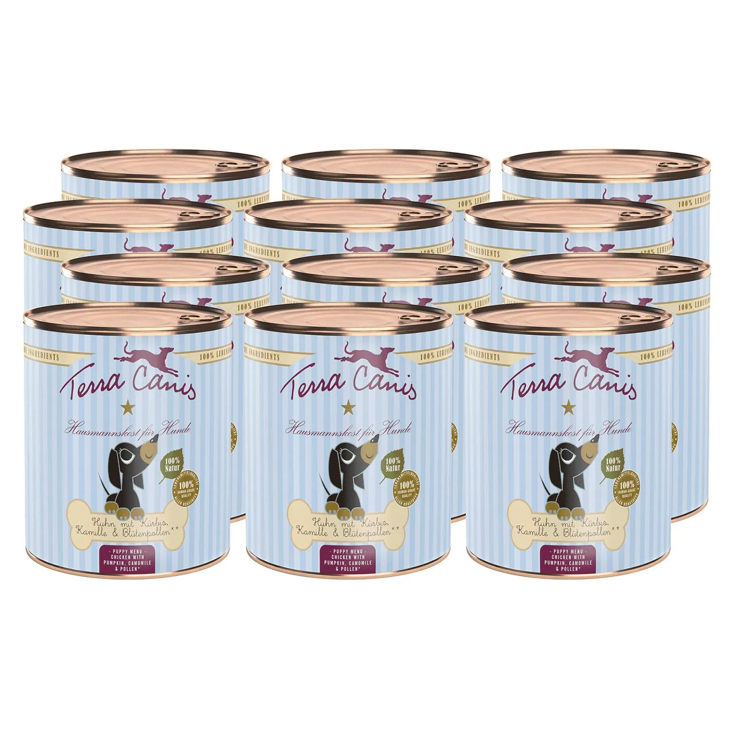 Terra Canis Pollo con zucca, cibo umido Puppy per cani, 12x800g - immagine 1