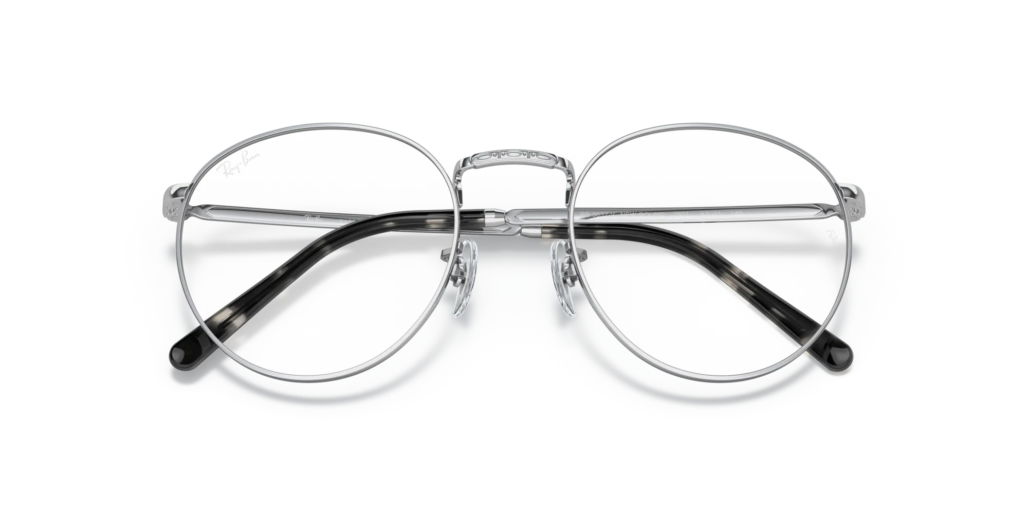 Ray - Ban RX3637V NEW ROUND 2501 Montature da vista Metallo Argento Trasparente Pantos Normale - immagine 2