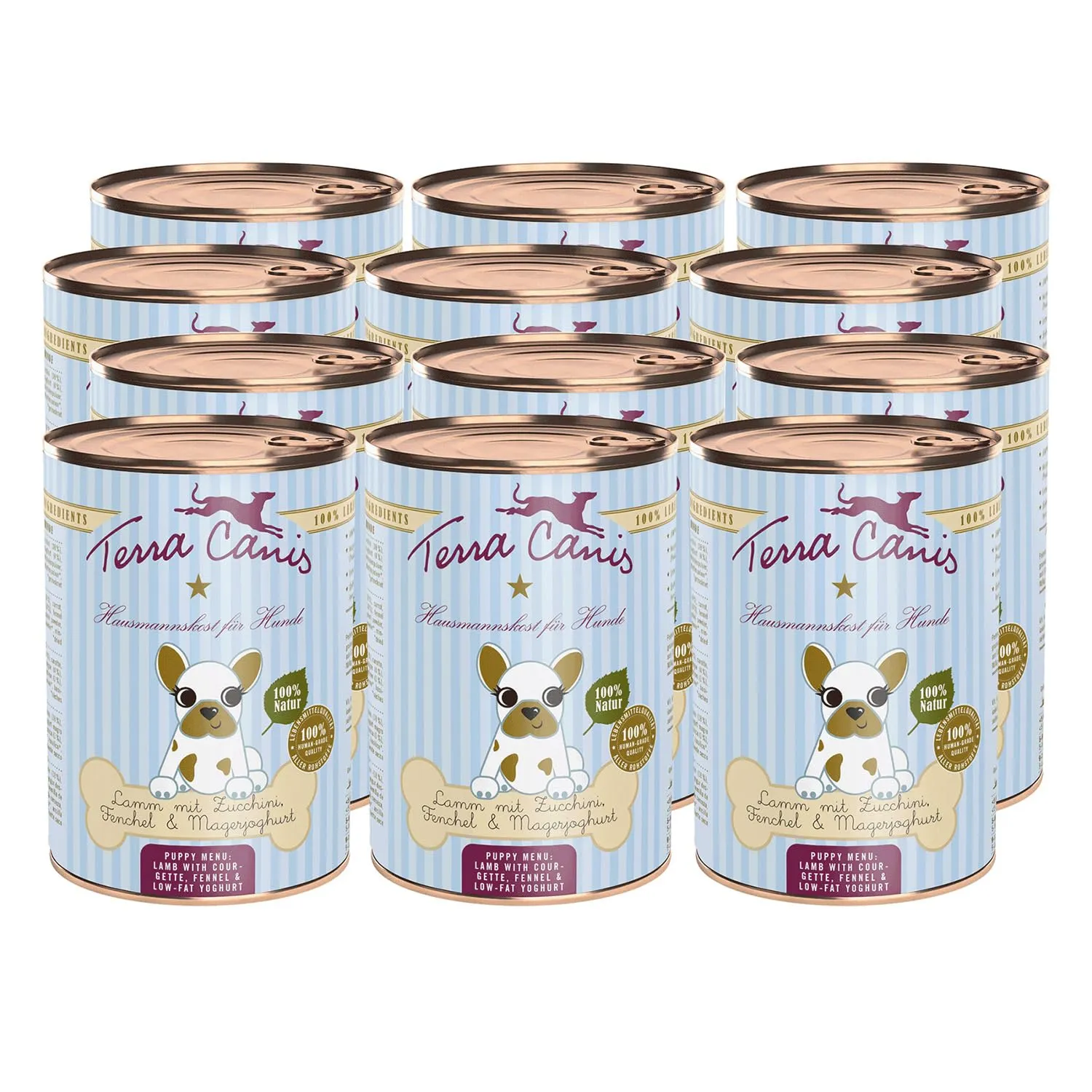 Terra Canis Agnello con zucchina, cibo umido Puppy per cani, 12x400g - immagine 1