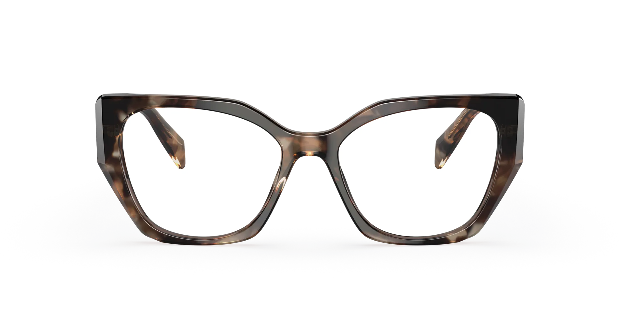 Prada PR 18WV 07R1O1 Montature da vista Acetato Tartaruga Geometrica Normale - immagine 3