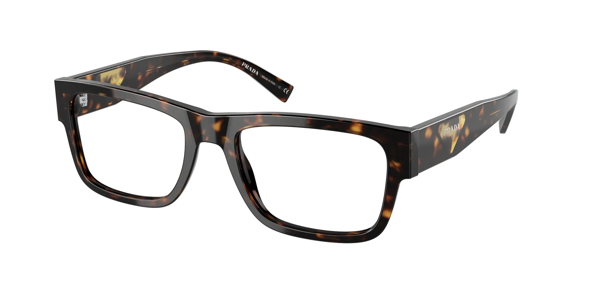 Prada PR 15YV 2AU1O1 Montature da vista Acetato Havana Squadrata - immagine 1