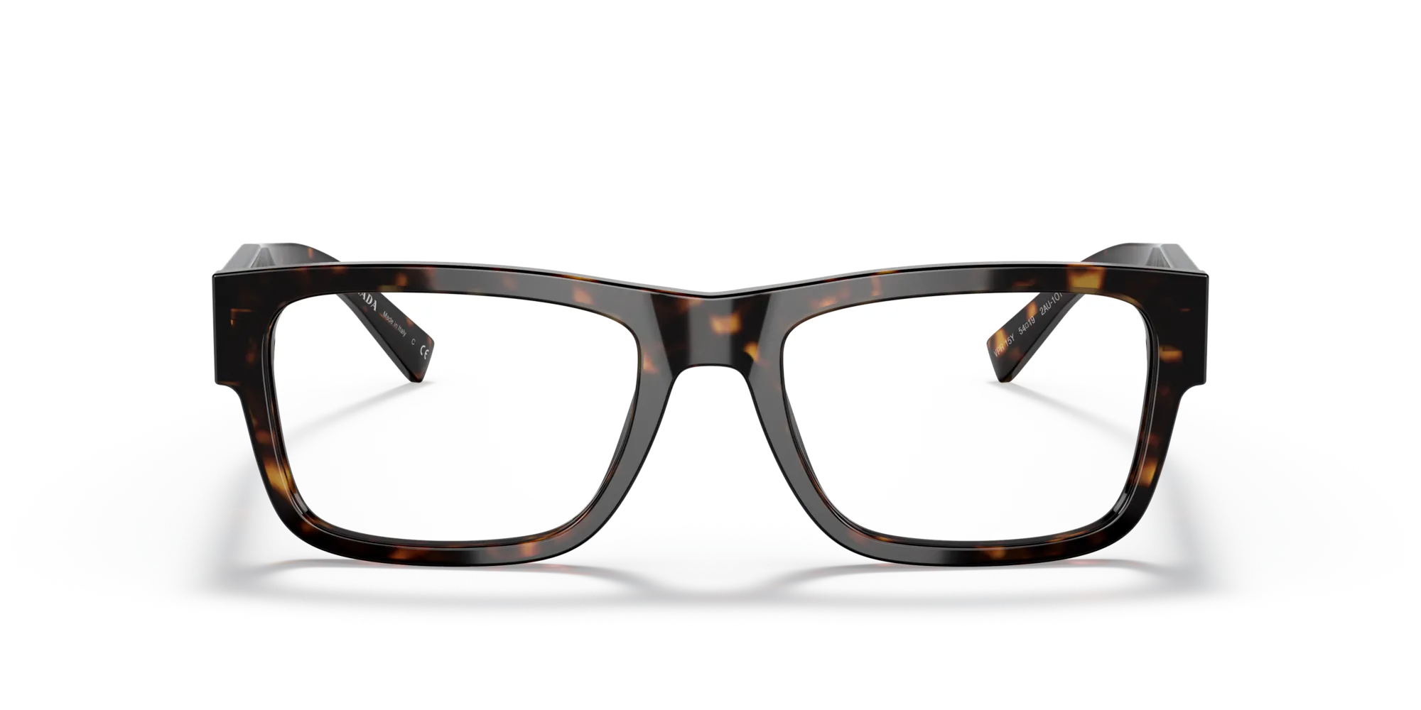 Prada PR 15YV 2AU1O1 Montature da vista Acetato Havana Squadrata - immagine 3