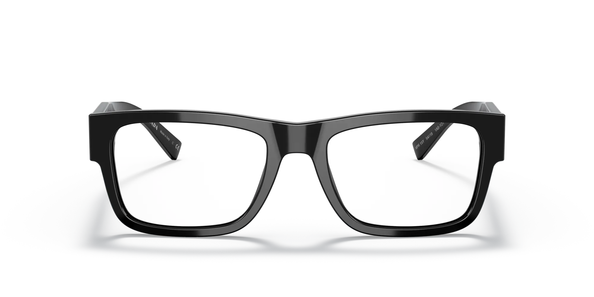 Prada PR 15YV 1AB1O1 Montature da vista Acetato Nero Squadrata Normale - immagine 3