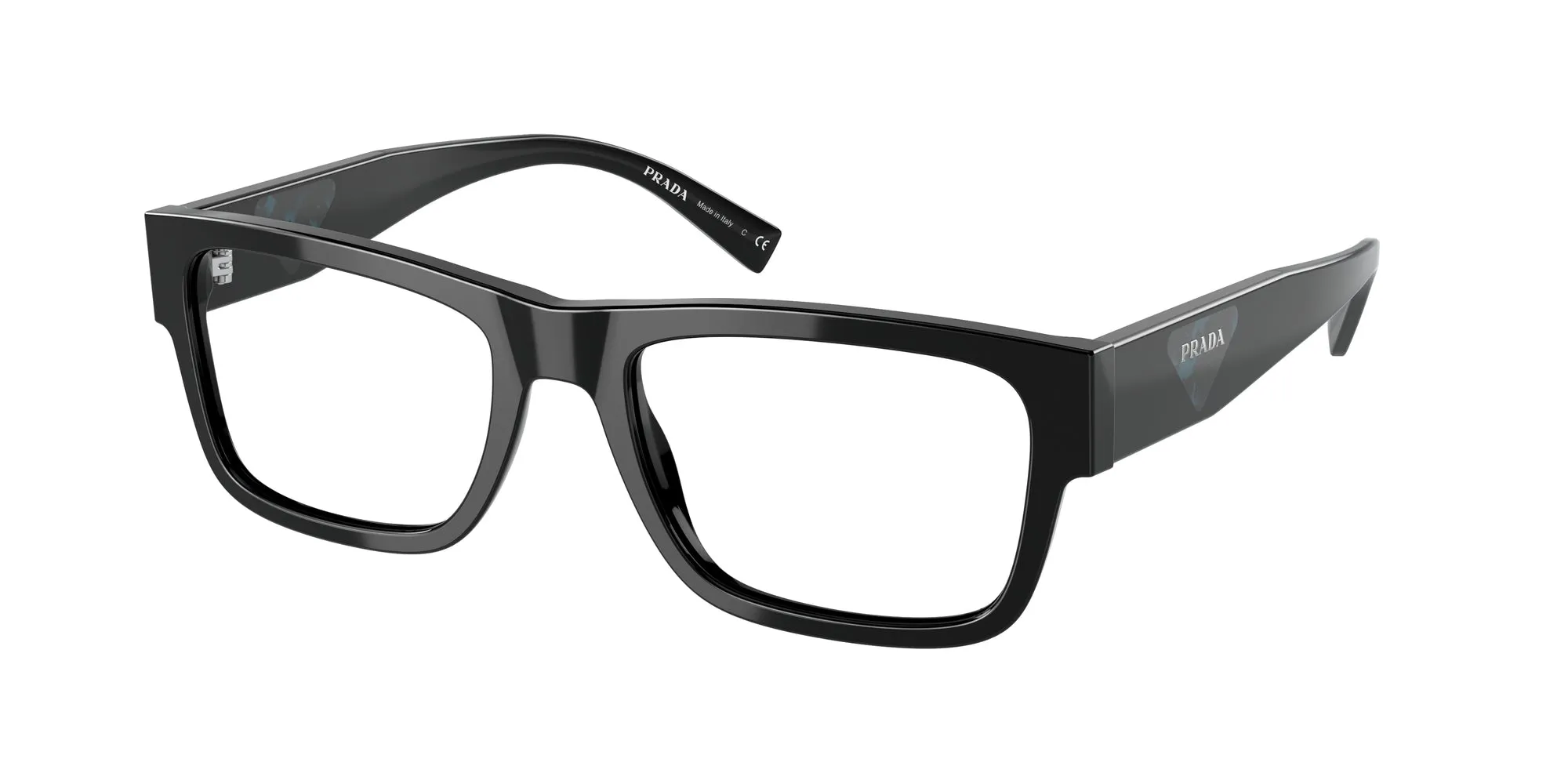 Prada PR 15YV 1AB1O1 Montature da vista Acetato Nero Squadrata - immagine 1