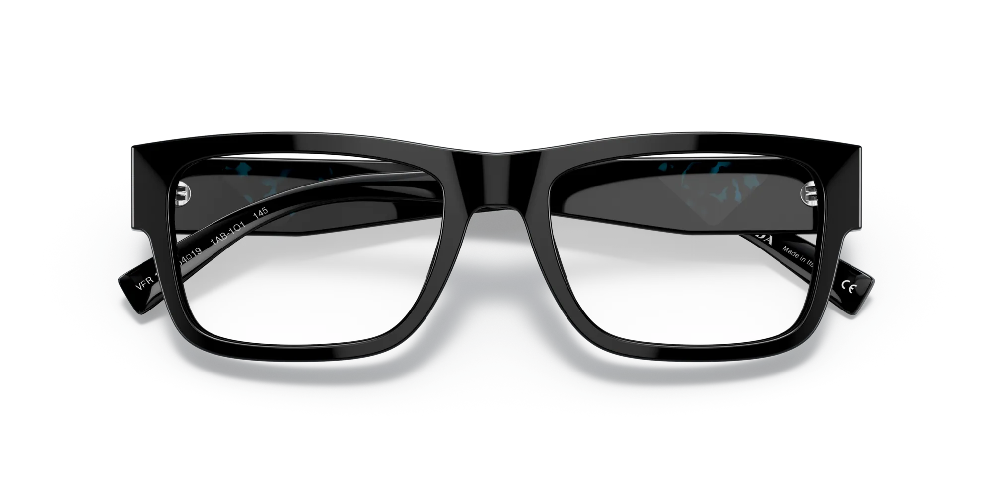 Prada PR 15YV 1AB1O1 Montature da vista Acetato Nero Squadrata - immagine 2