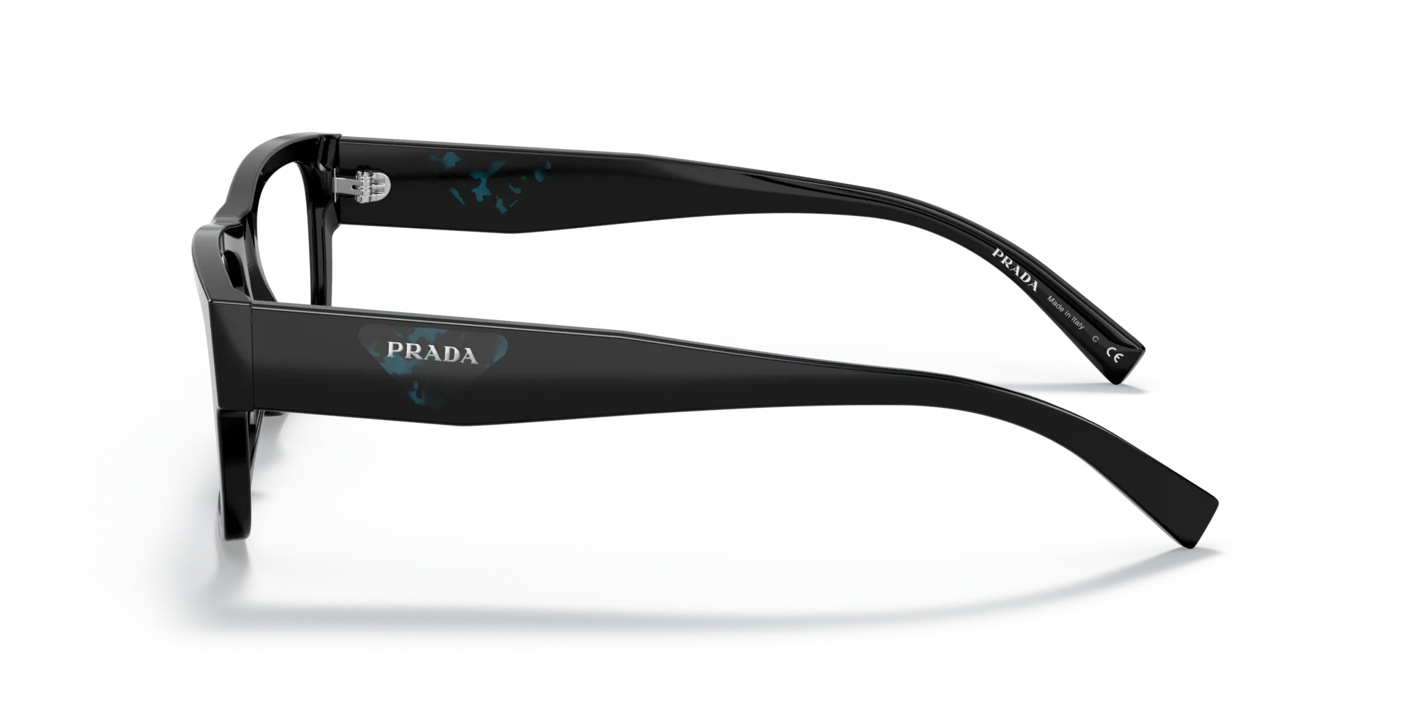 Prada PR 15YV 1AB1O1 Montature da vista Acetato Nero Squadrata - immagine 4