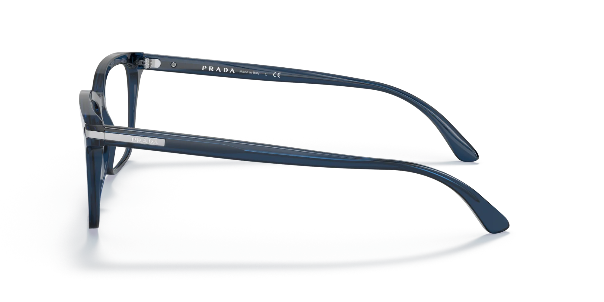 Prada PR 14WV 08Q1O1 Montature da vista Acetato Blu Squadrata Normale - immagine 4