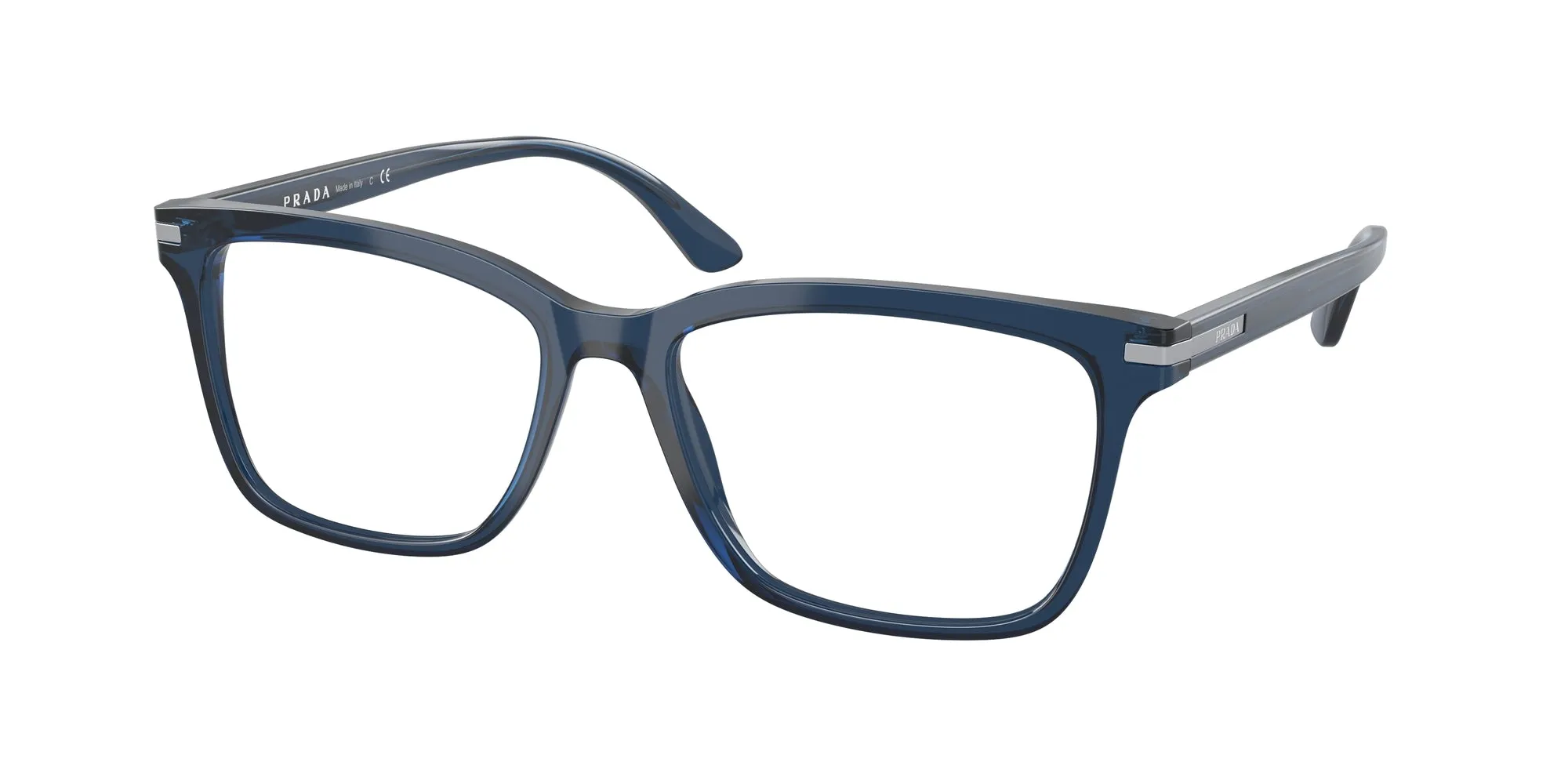 Prada PR 14WV 08Q1O1 Montature da vista Acetato Blu Squadrata Normale - immagine 1