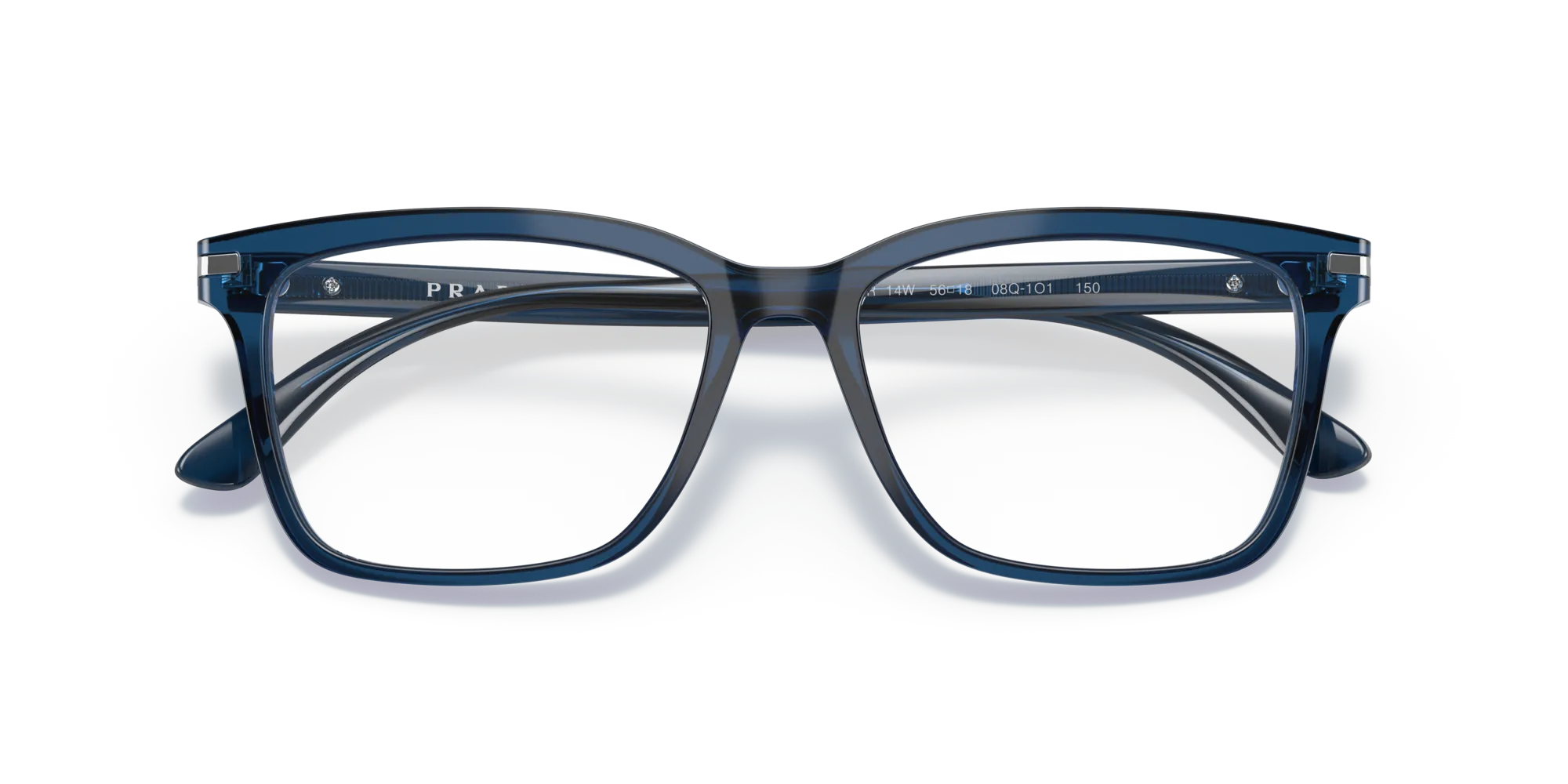 Prada PR 14WV 08Q1O1 Montature da vista Acetato Blu Squadrata Normale - immagine 2