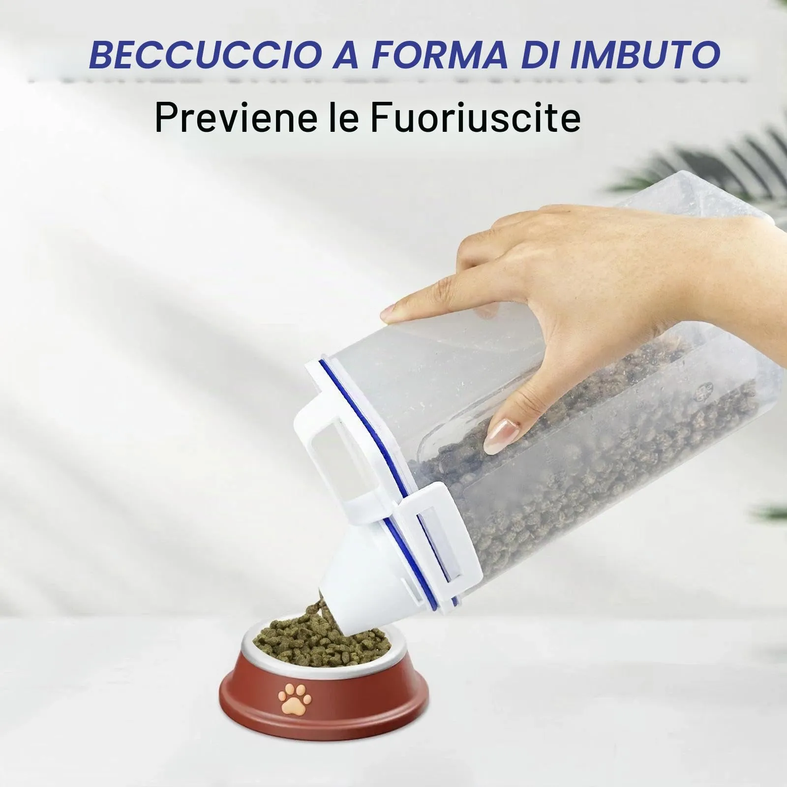 Chiluxendo 2Pcs Contenitore Ermetico Cane, Contenitori Alimentari per Cani Gatti Cibo, Porta Crocchette Gatto Con Misurino, Scatola per Conservazione Alimenti, per Cereali Cibo Secco Riso e Farina - immagine 6