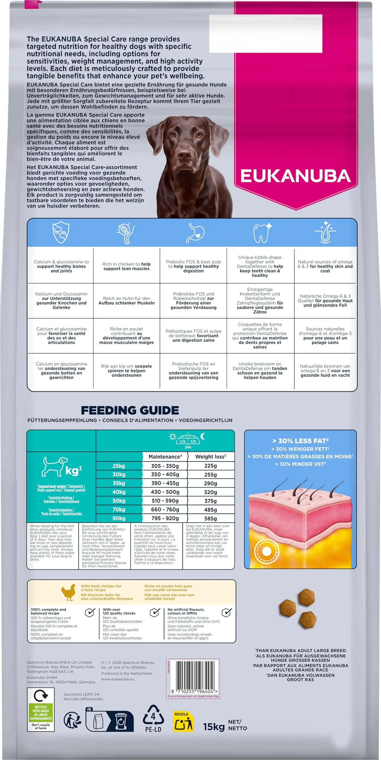 EUKANUBA Weight Control Crocchette taglia grande con pollo, 15 kg - immagine 10