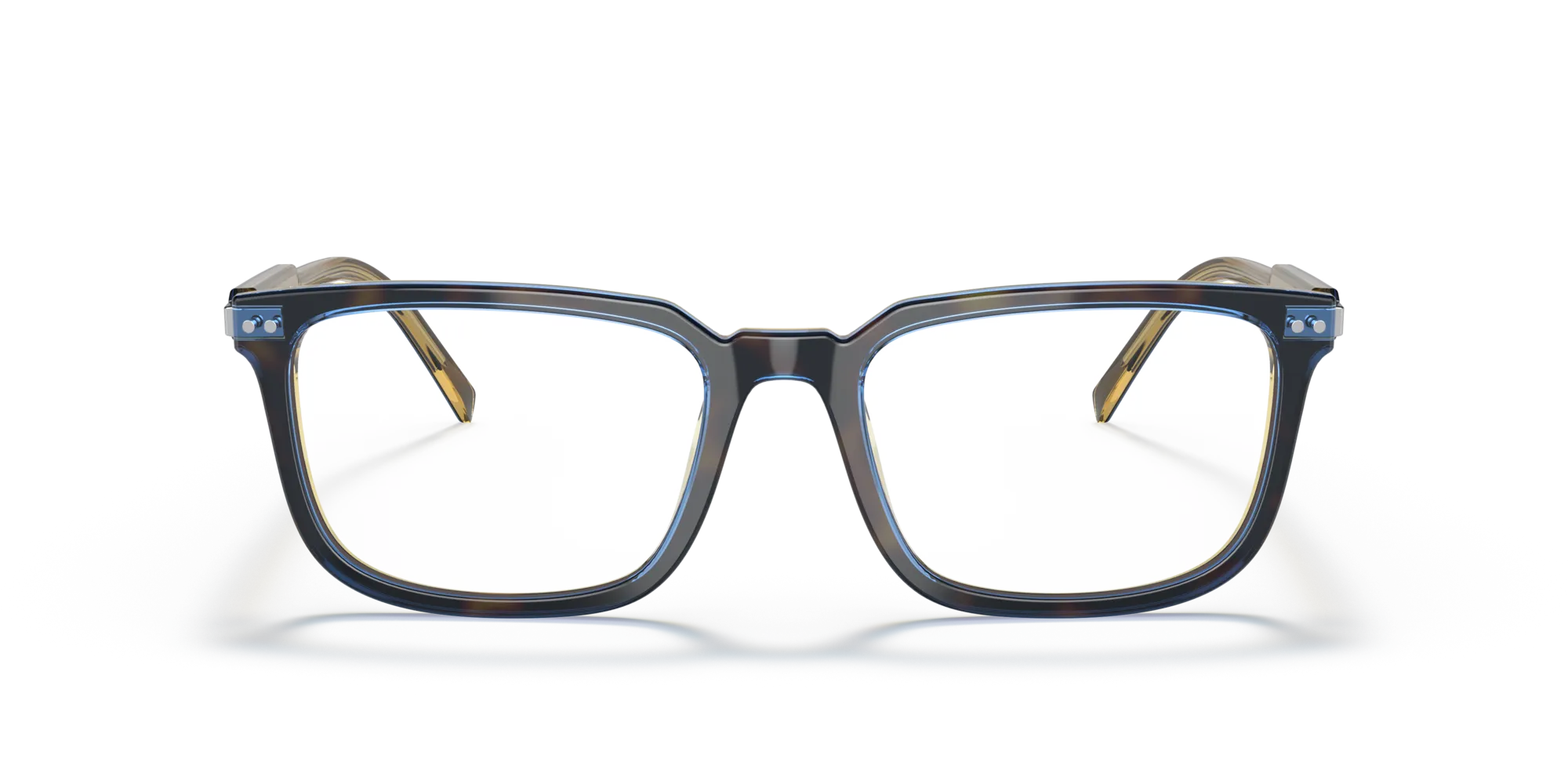 Prada PR 13YV ZXH1O1 Montature da vista Acetato Tartaruga Trasparente Squadrata Normale - immagine 3