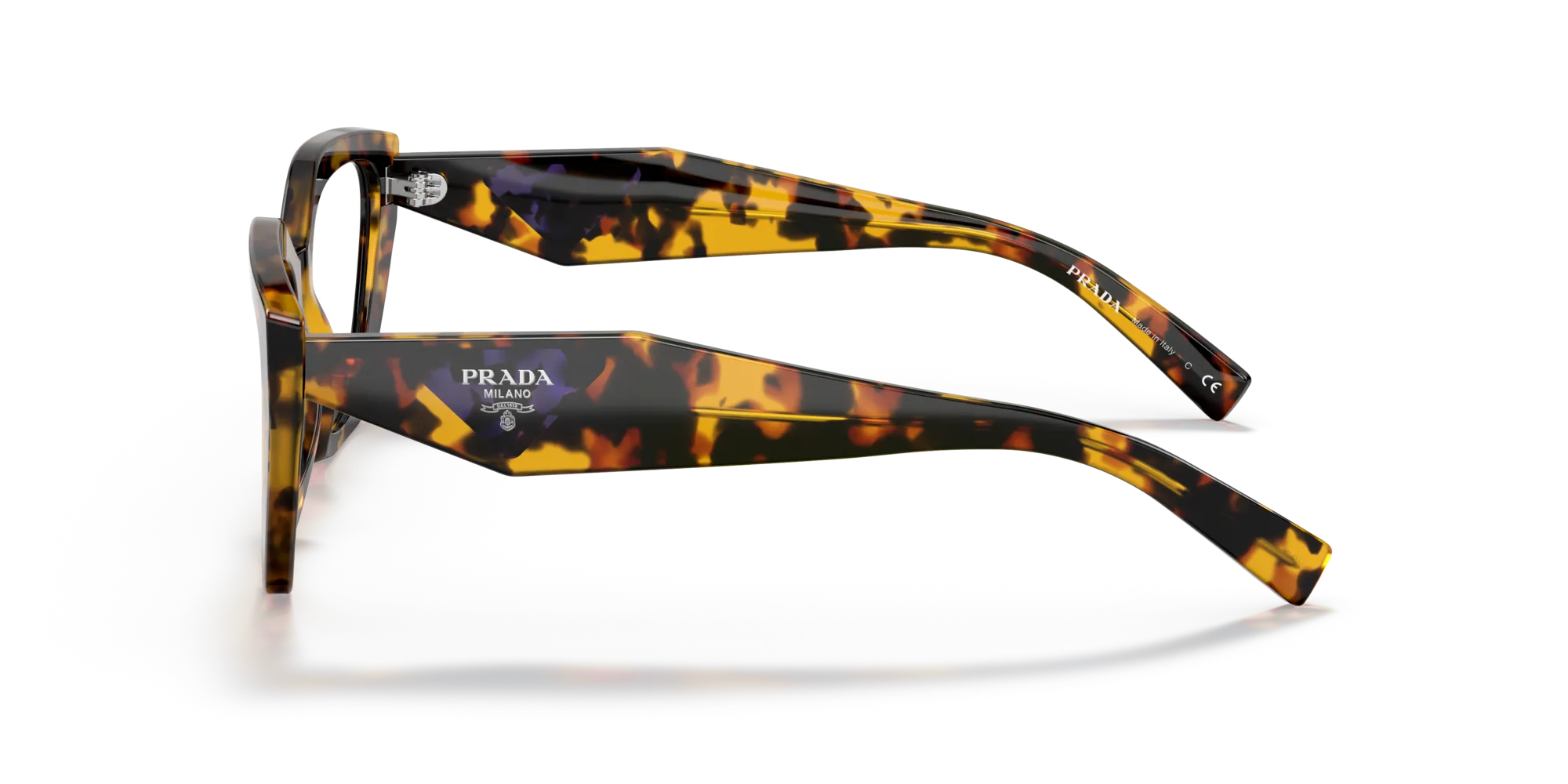 Prada PR 09YV VAU1O1 Montature da vista Acetato Tartaruga Geometrica Normale - immagine 4