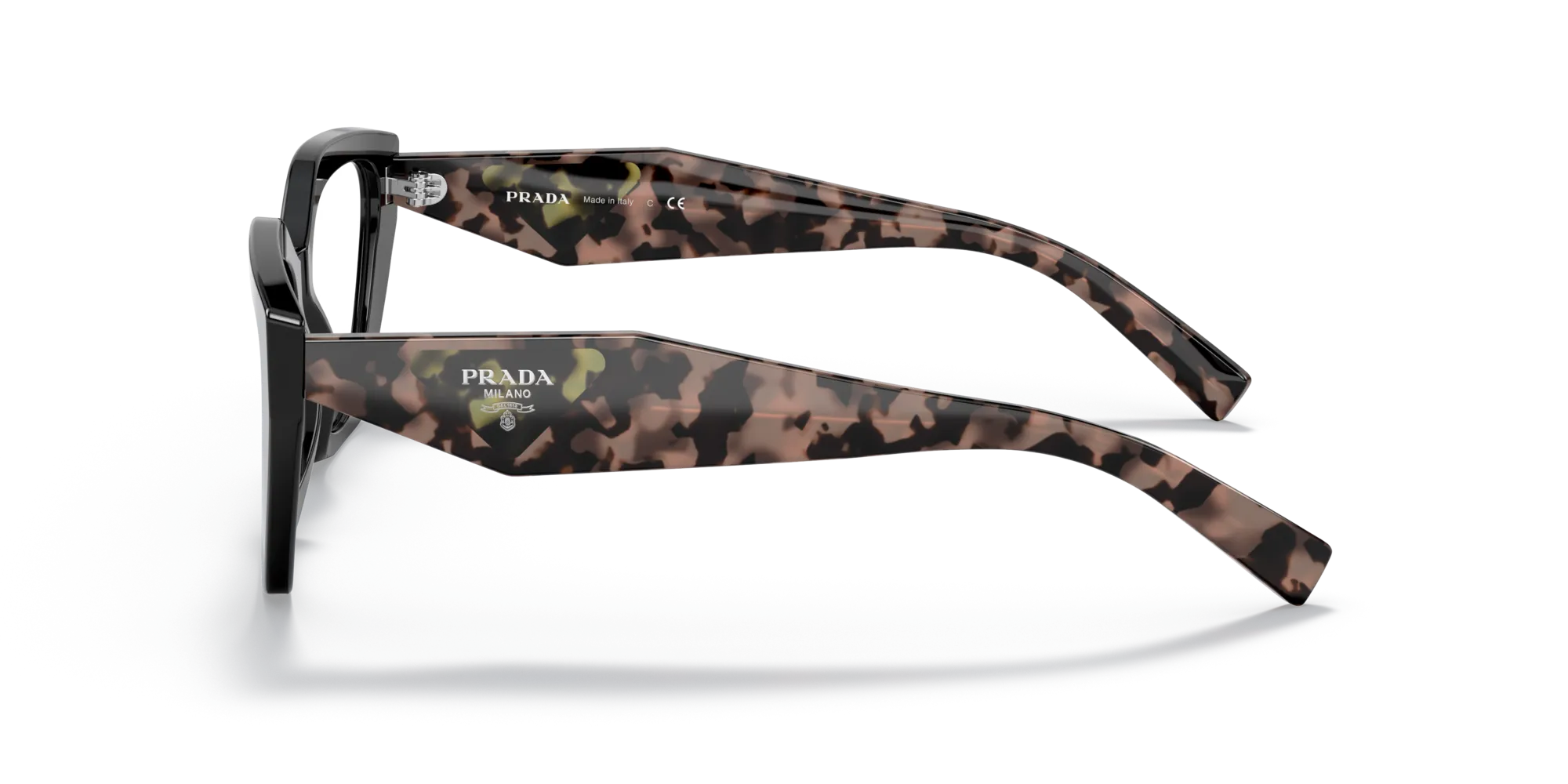 Prada PR 09YV 21B1O1 Montature da vista Acetato Nero Geometrica Normale - immagine 4