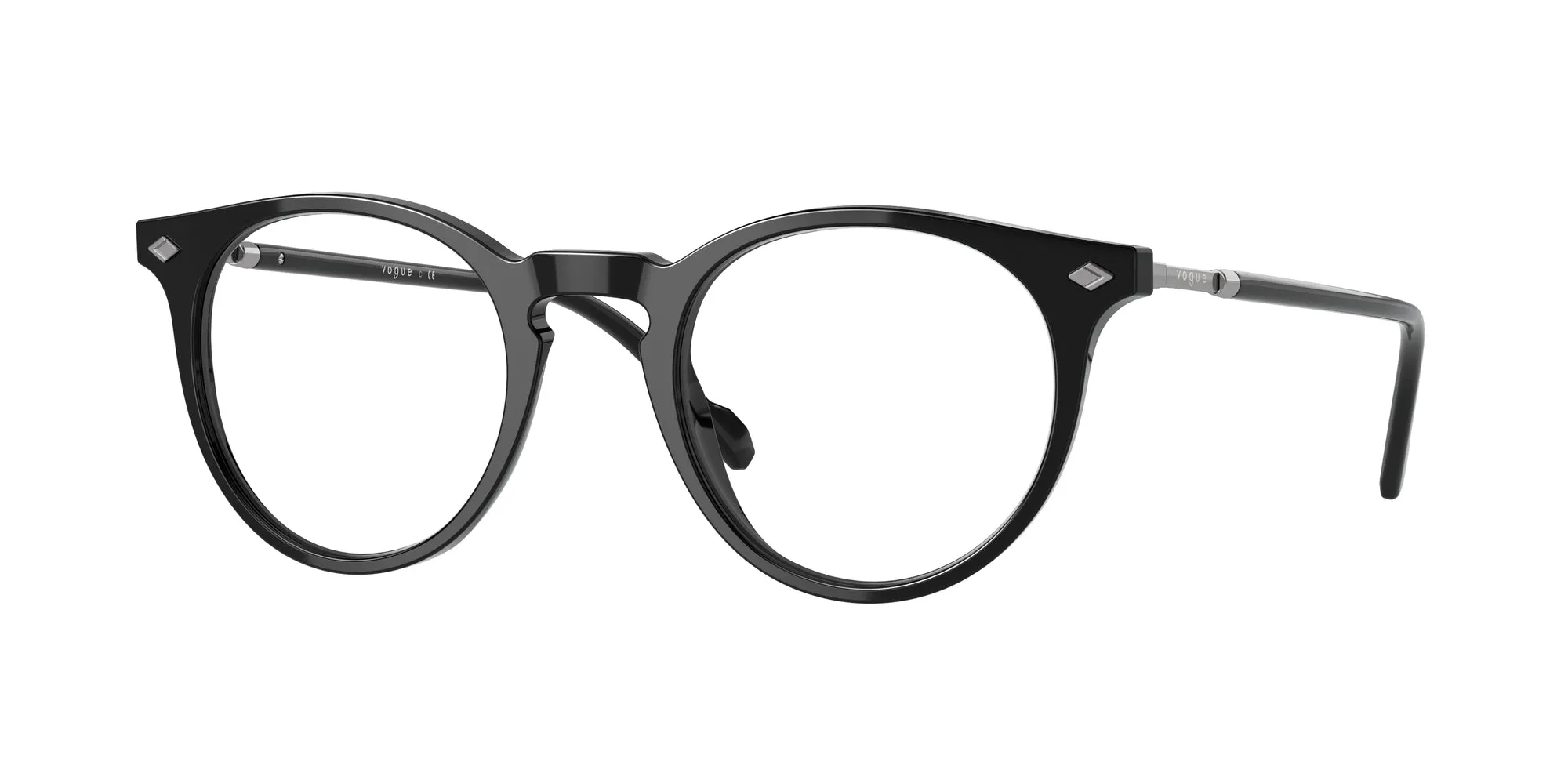 VOGUE EYEWEAR VO5434 W44 Montature da vista Acetato Nero Trasparente Pantos Normale - immagine 1