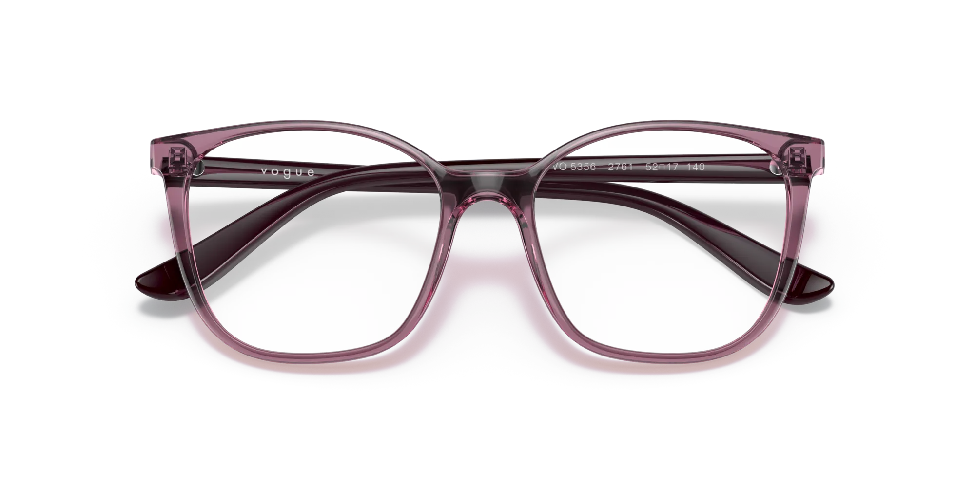VOGUE EYEWEAR VO5356 2761 Montature da vista Iniettato Viola Trasparente Squadrata Normale - immagine 2