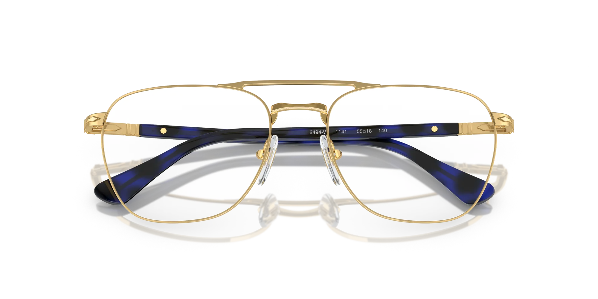Persol PO2494V 1141 Montature da vista Metallo Oro Squadrata - immagine 2