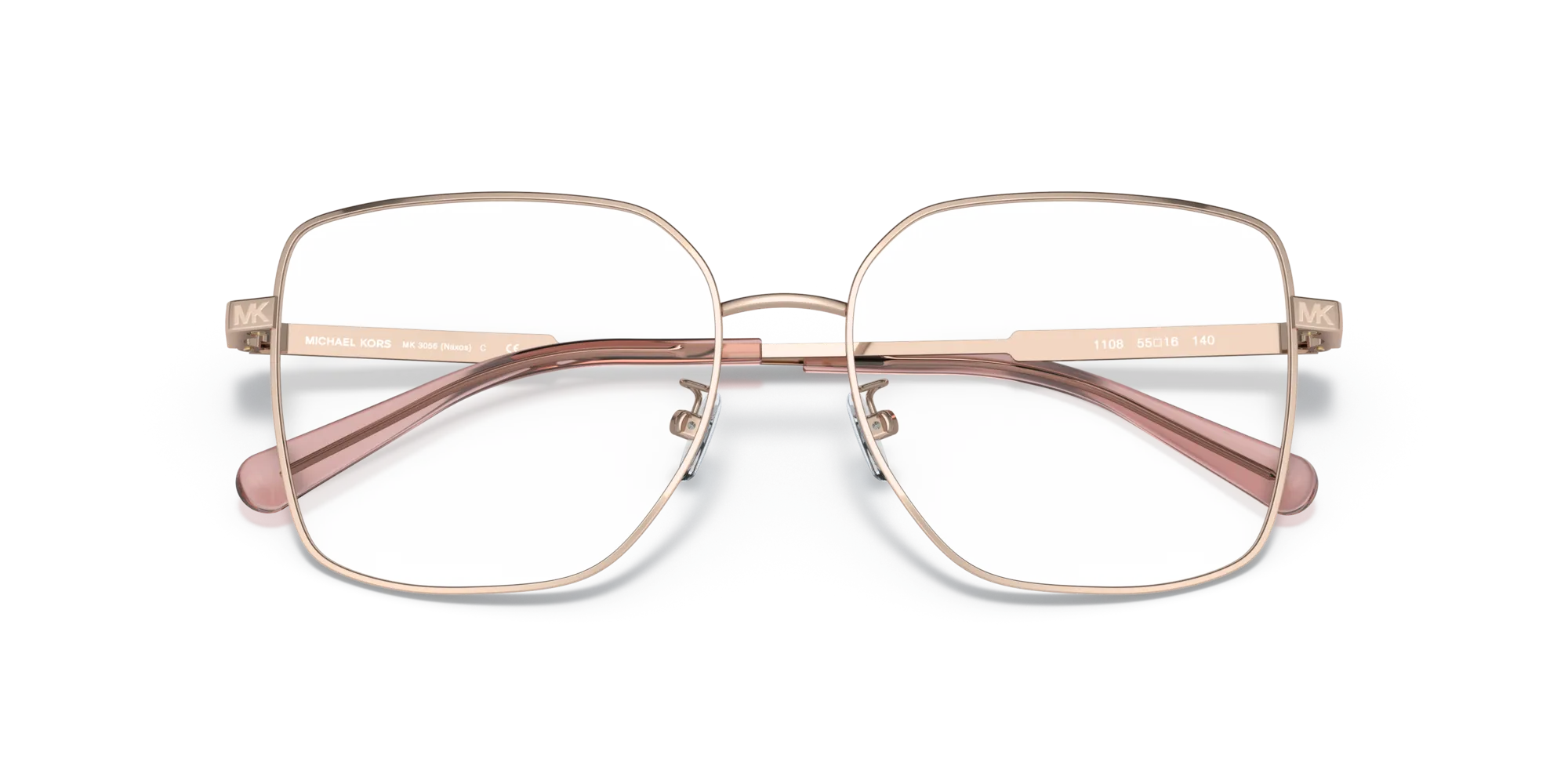 Michael Kors MK3056 NAXOS 1108 Montature da vista Acciaio Oro Squadrata Normale - immagine 2