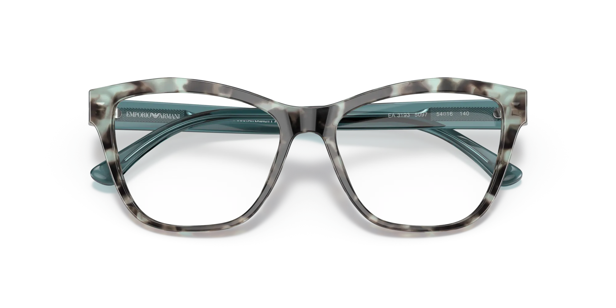 Emporio Armani EA3193 5097 Montature da vista Plastica Havana/Blu Cat Eye - immagine 2
