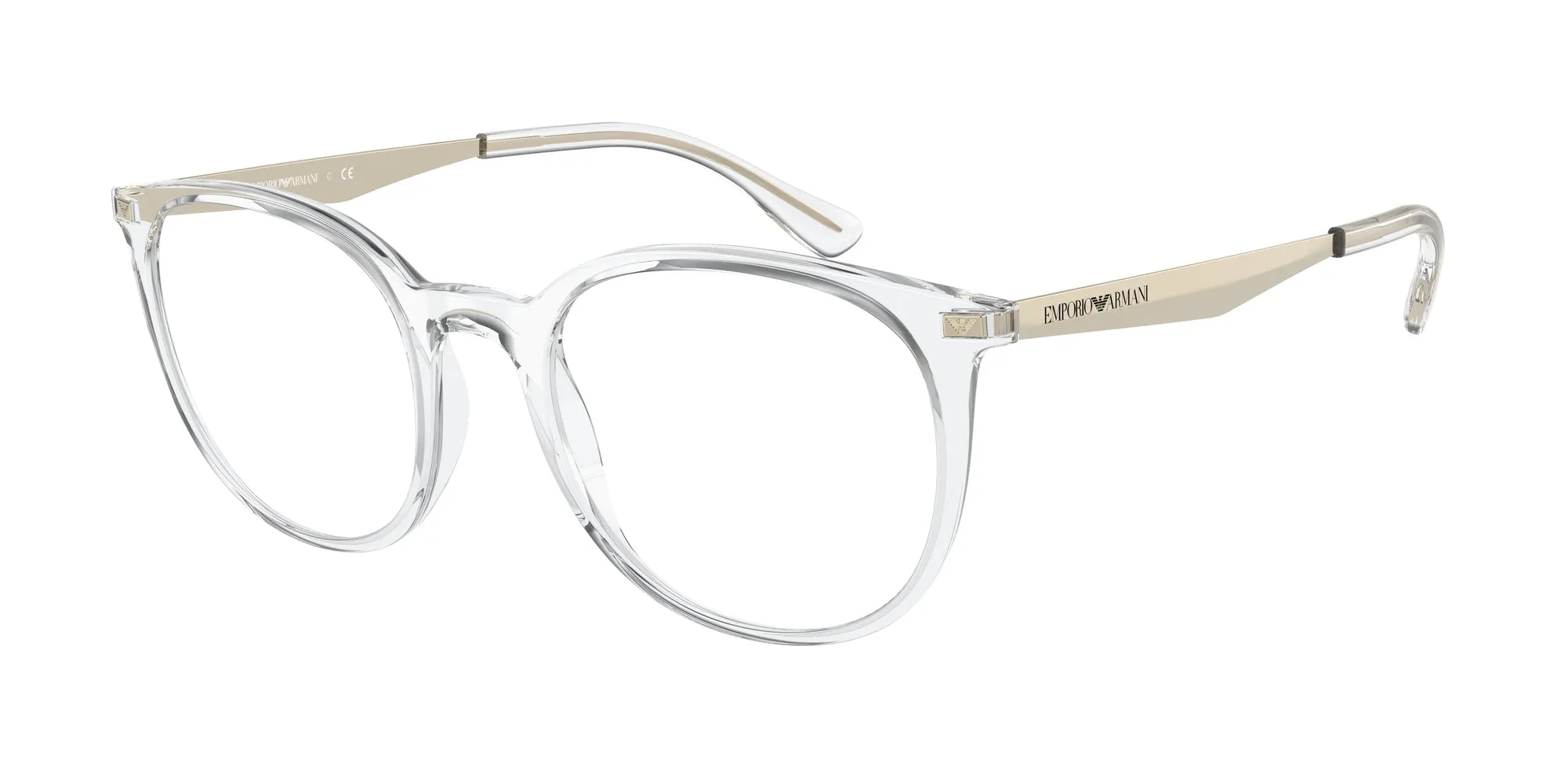Emporio Armani EA3168 5371 Montature da vista Iniettato Trasparente Pantos Normale - immagine 1