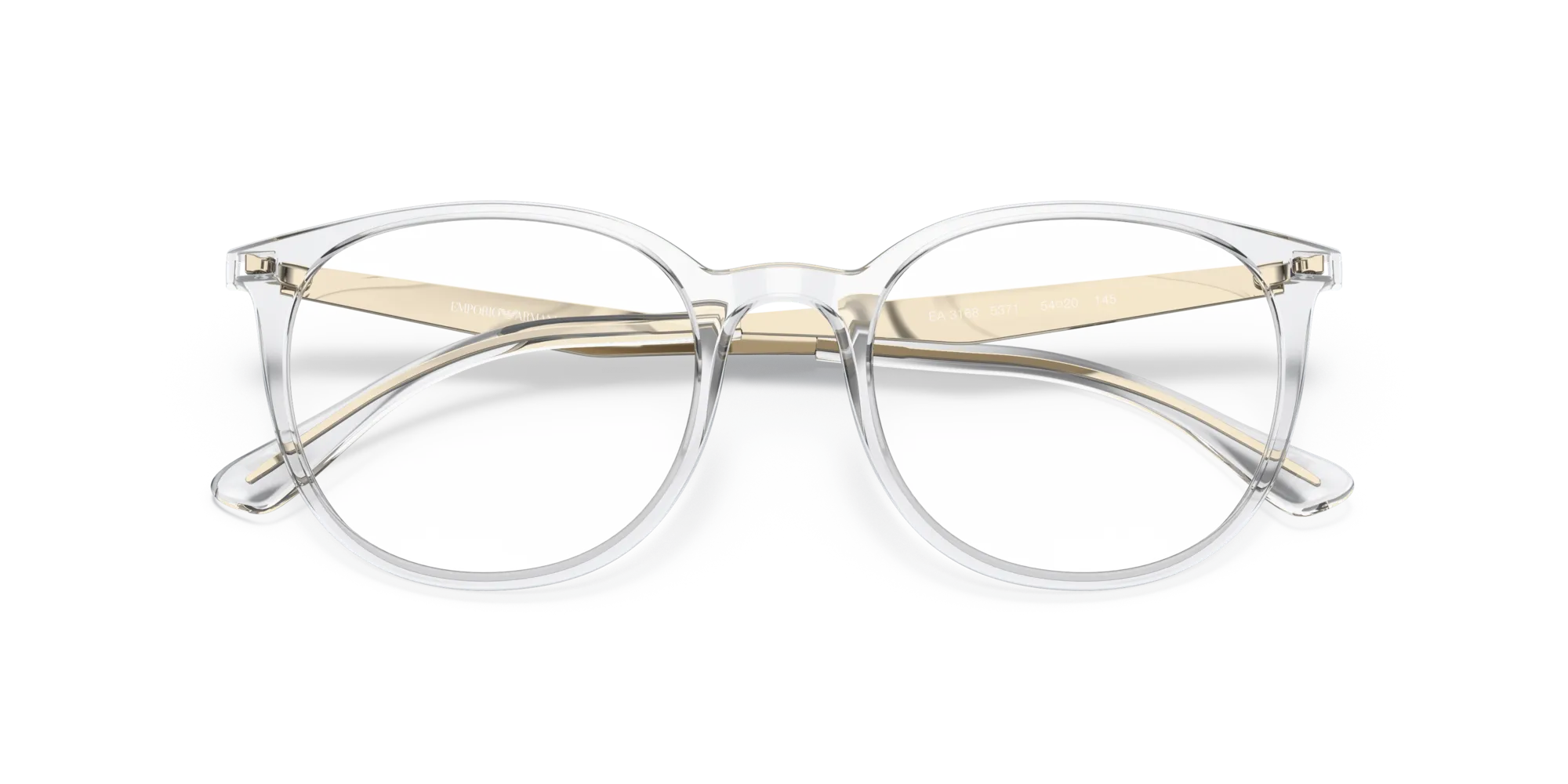 Emporio Armani EA3168 5371 Montature da vista Iniettato Trasparente Pantos Normale - immagine 2