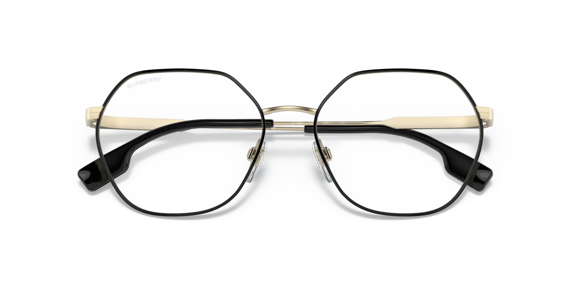 Burberry BE1350 Erin 1326 Montature da vista Metallo Nero Trasparente Geometrica Normale - immagine 2