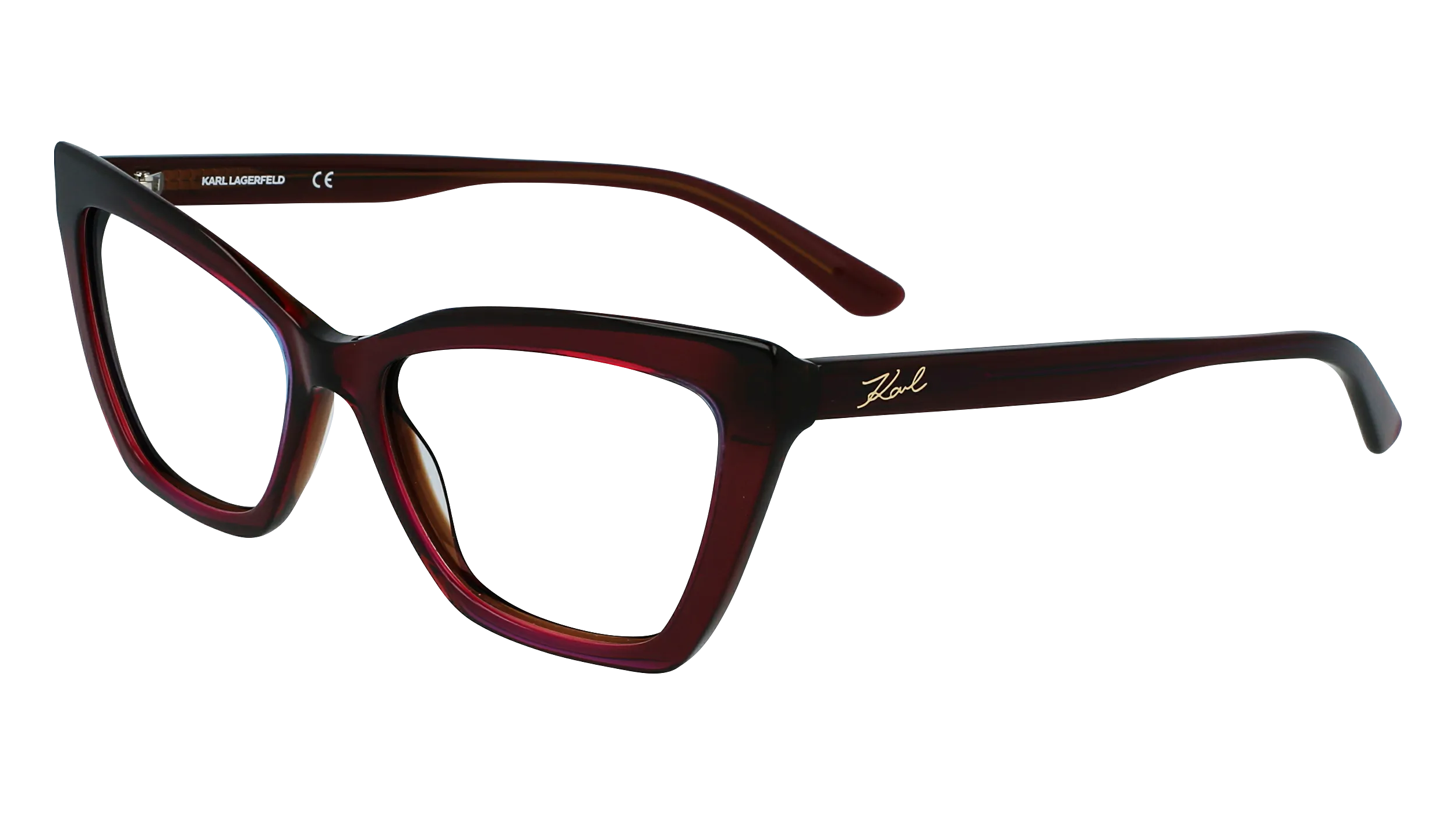 Karl Lagerfeld KL6063 603 Montature da vista Acetato Bordeaux Cat Eye Normale Fotocromatiche - immagine 1