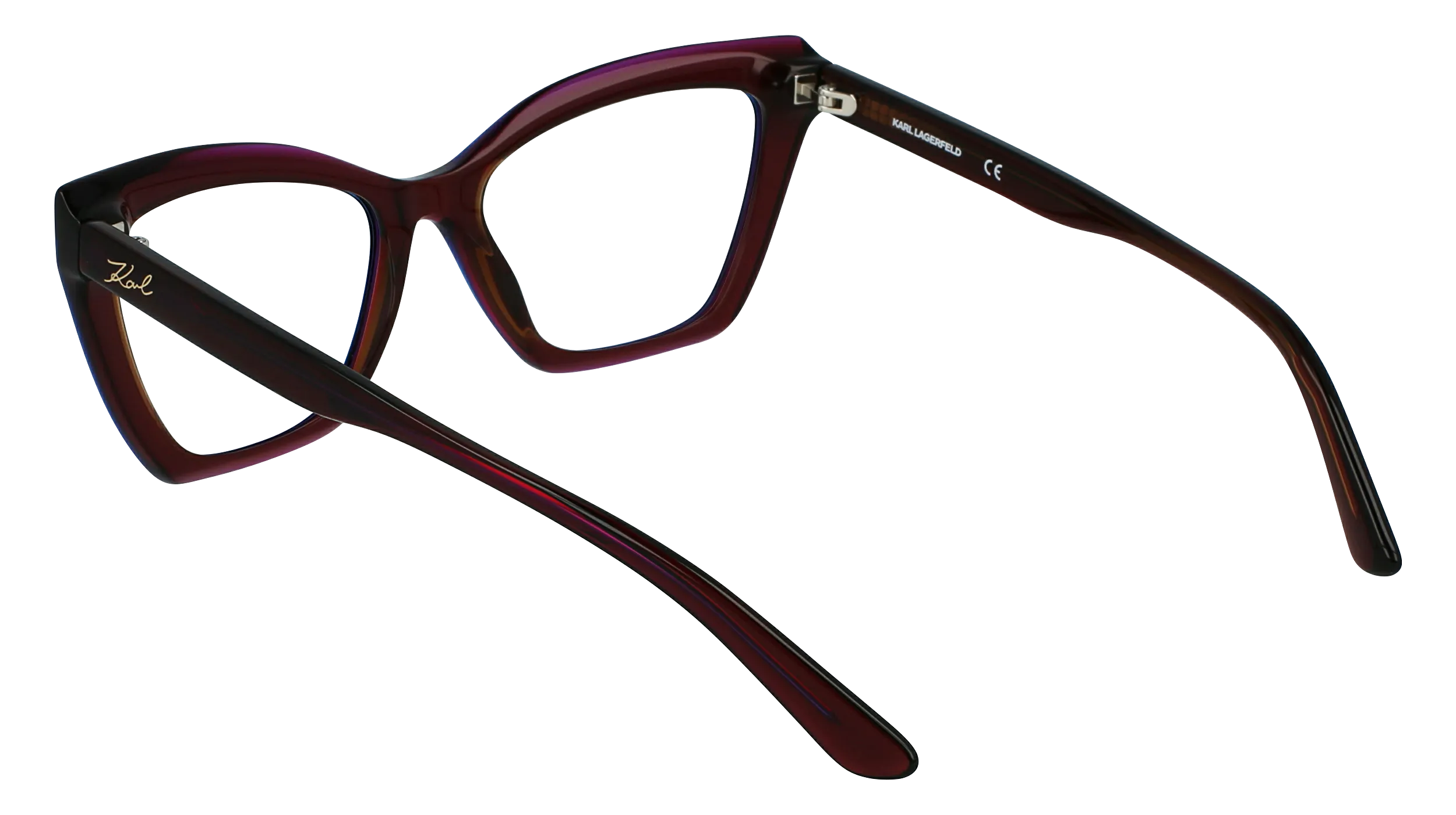 Karl Lagerfeld KL6063 603 Montature da vista Acetato Bordeaux Cat Eye Normale Fotocromatiche - immagine 3