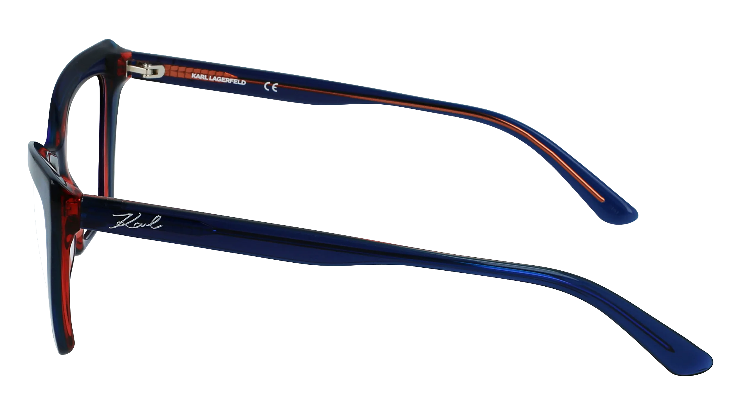 Karl Lagerfeld KL6063 403 Montature da vista Acetato Blu Cat Eye Normale Fotocromatiche - immagine 3