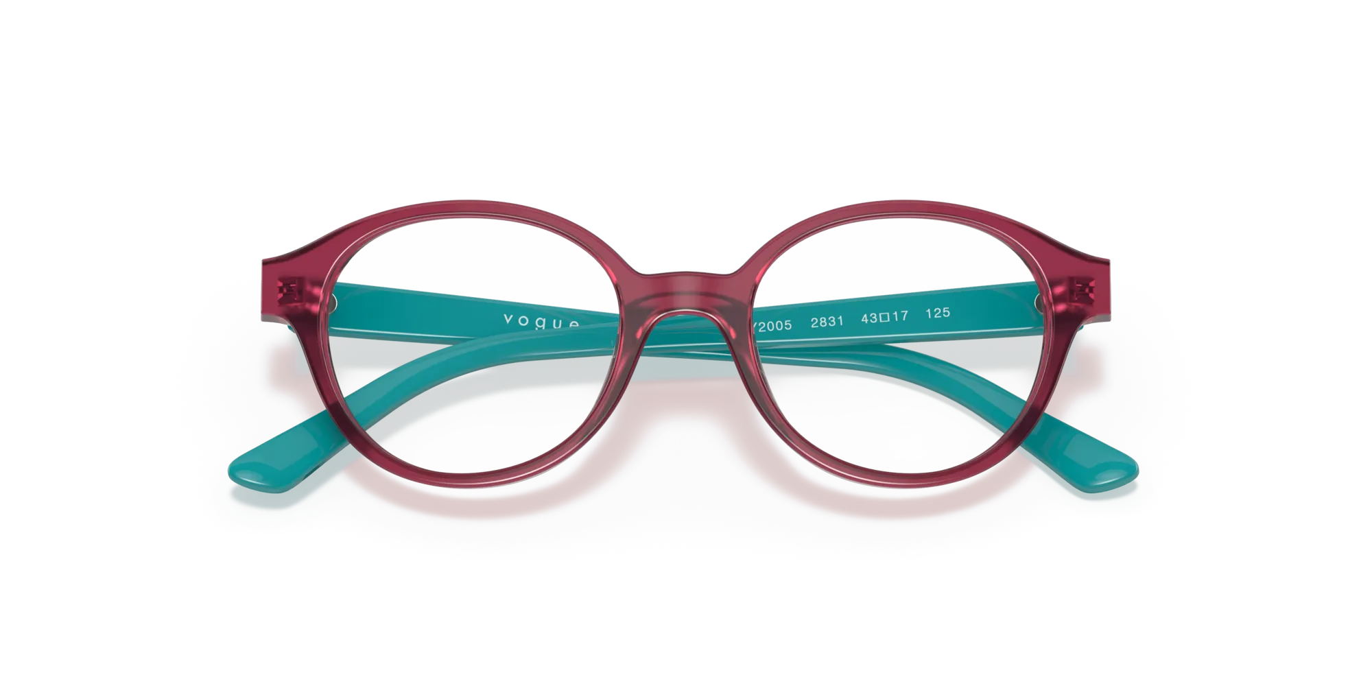 VOGUE EYEWEAR VY2005 2831 Montature da vista Acetato Rosso Trasparente Rotonda Normale - immagine 2