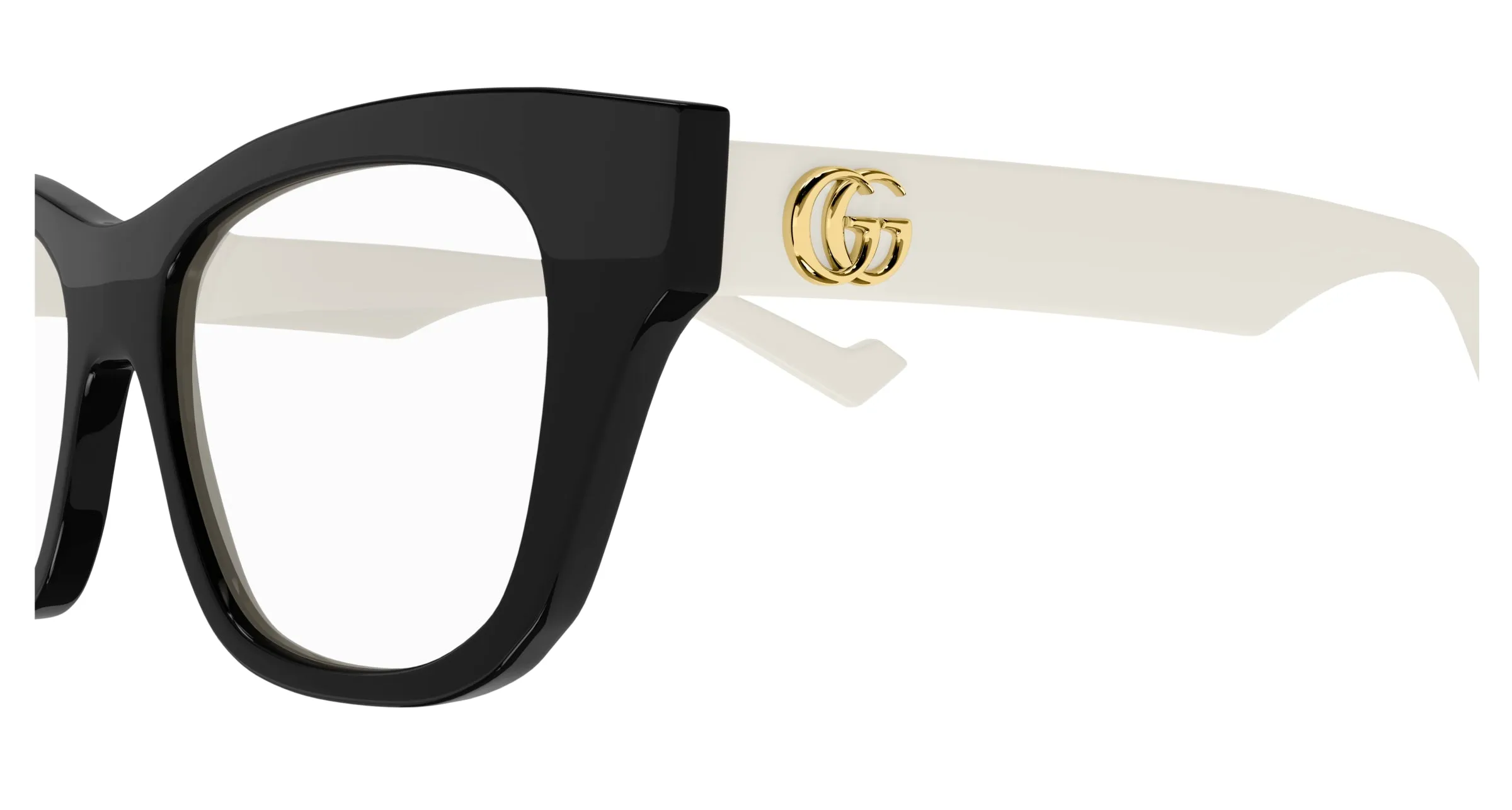 Gucci GG0999O 002 Montature da vista Acetato Nero Trasparente Squadrata - immagine 3
