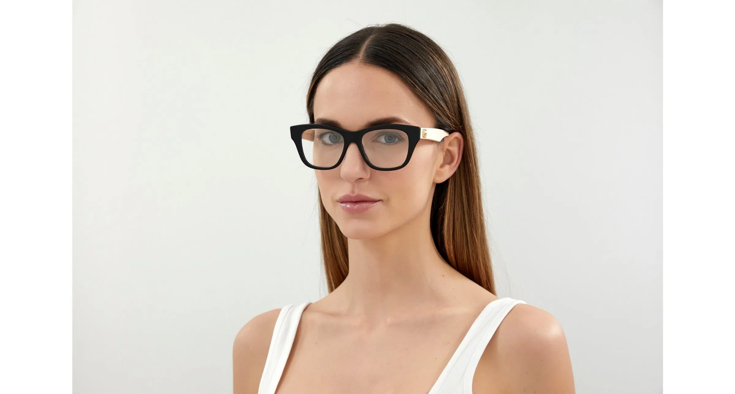 Gucci GG0999O 002 Montature da vista Acetato Nero Trasparente Squadrata - immagine 4
