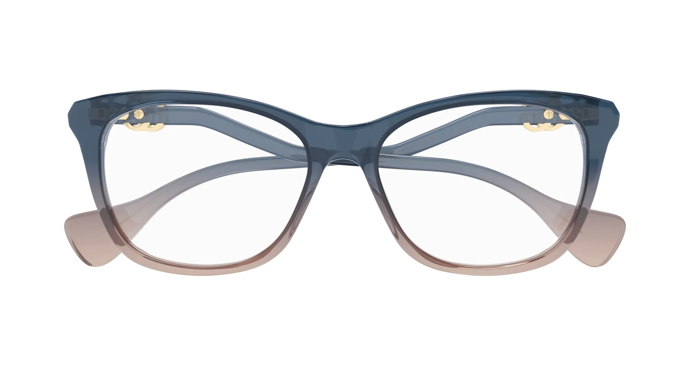 Gucci GG1012O 002 Montature da vista Acetato Blu Trasparente Squadrata - immagine 2
