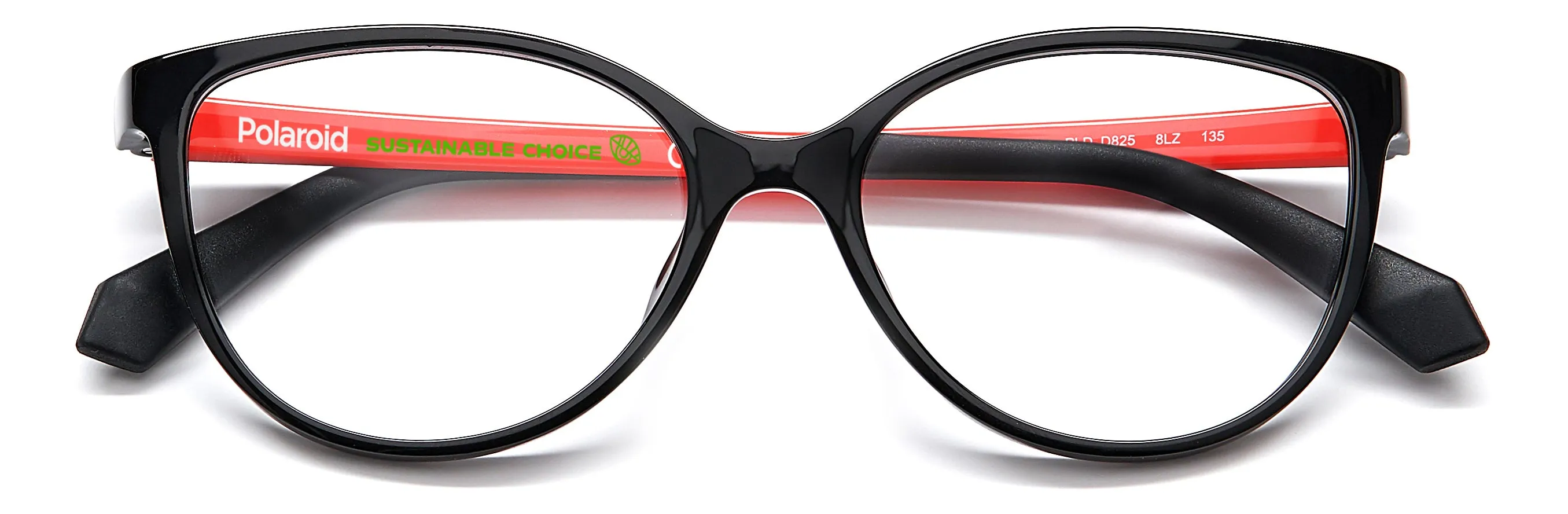 Polaroid PLD D825 8LZ Montature da vista bambino Eco-poliammide Nero Cat Eye - immagine 3