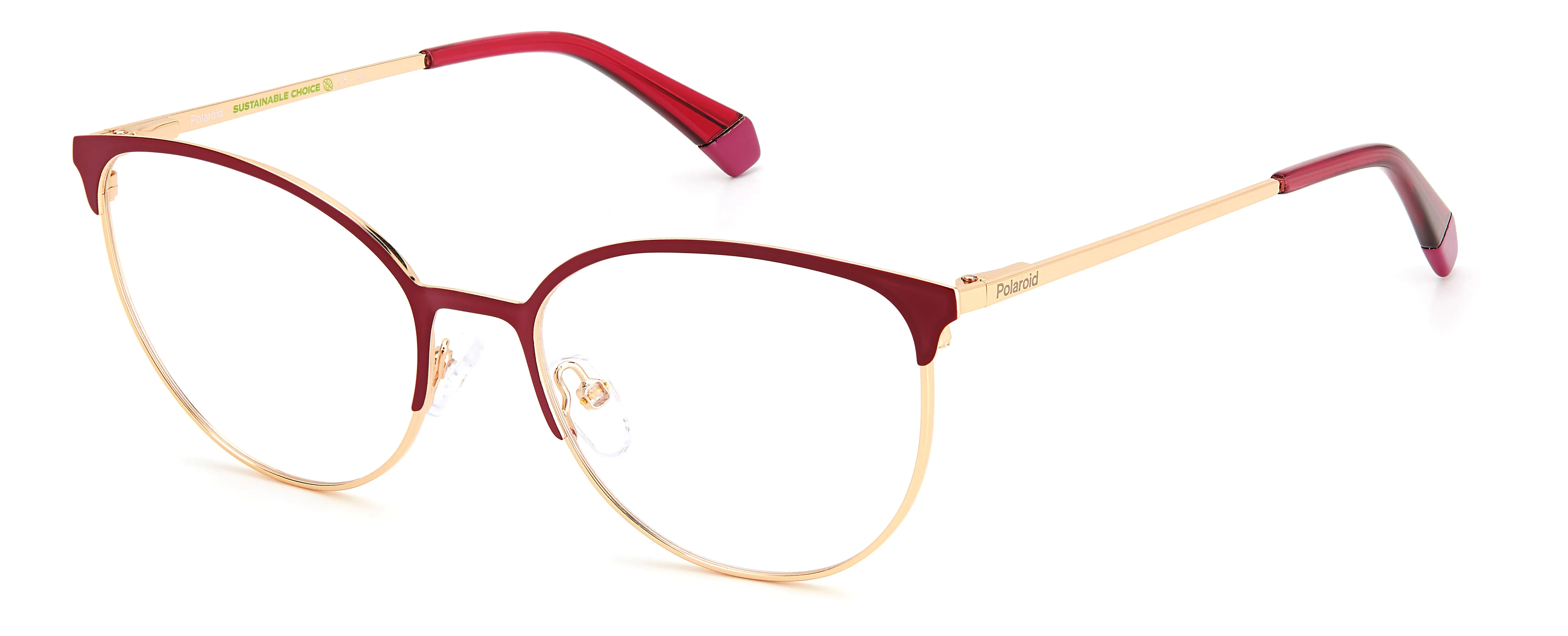 Polaroid PLD D443 IBJ Montature da vista Acciaio Oro rosso Cat Eye - immagine 1