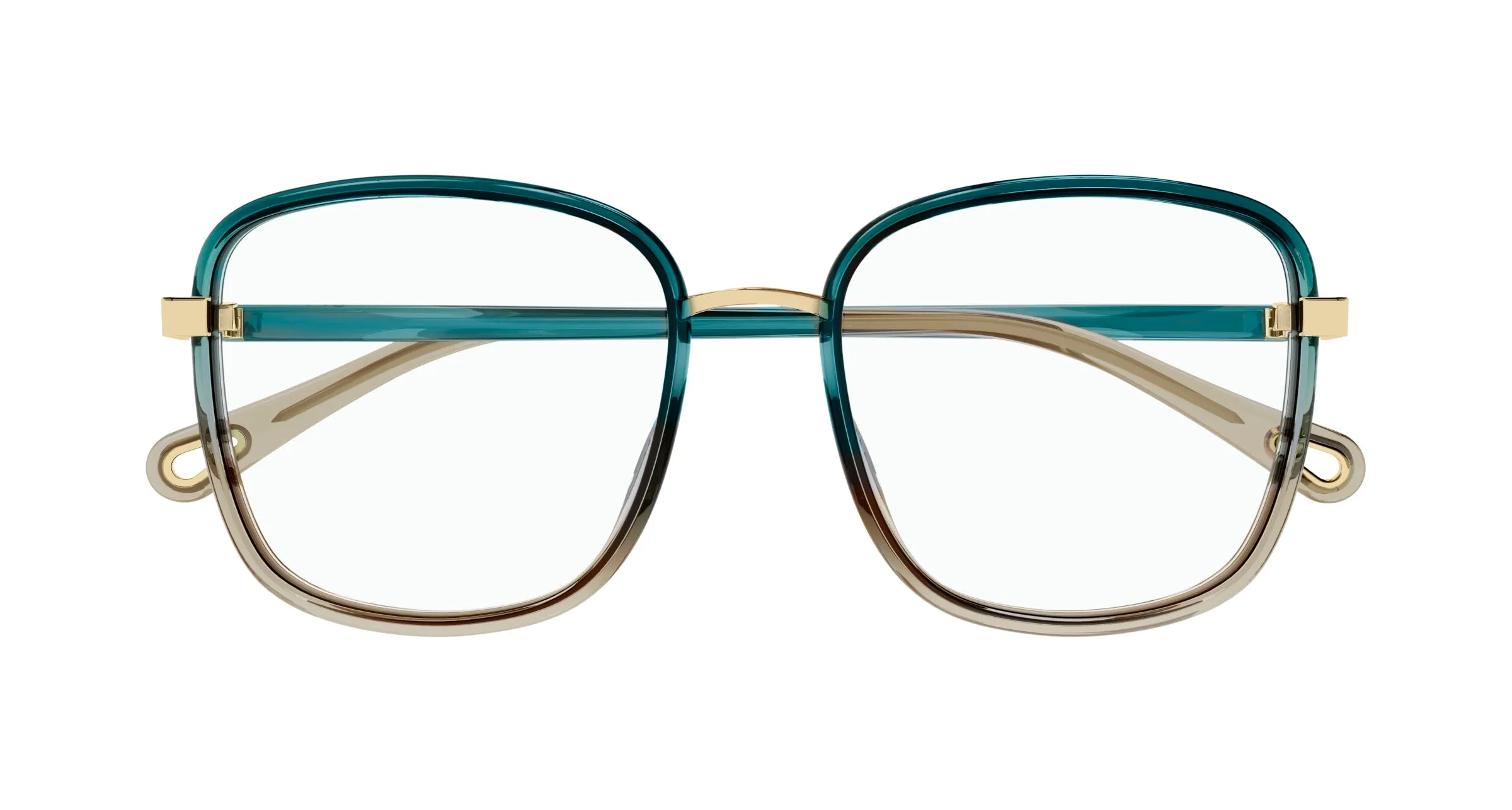 Chloé CH0034O 012 Montature da vista Iniettato Verde Trasparente Squadrata - immagine 2