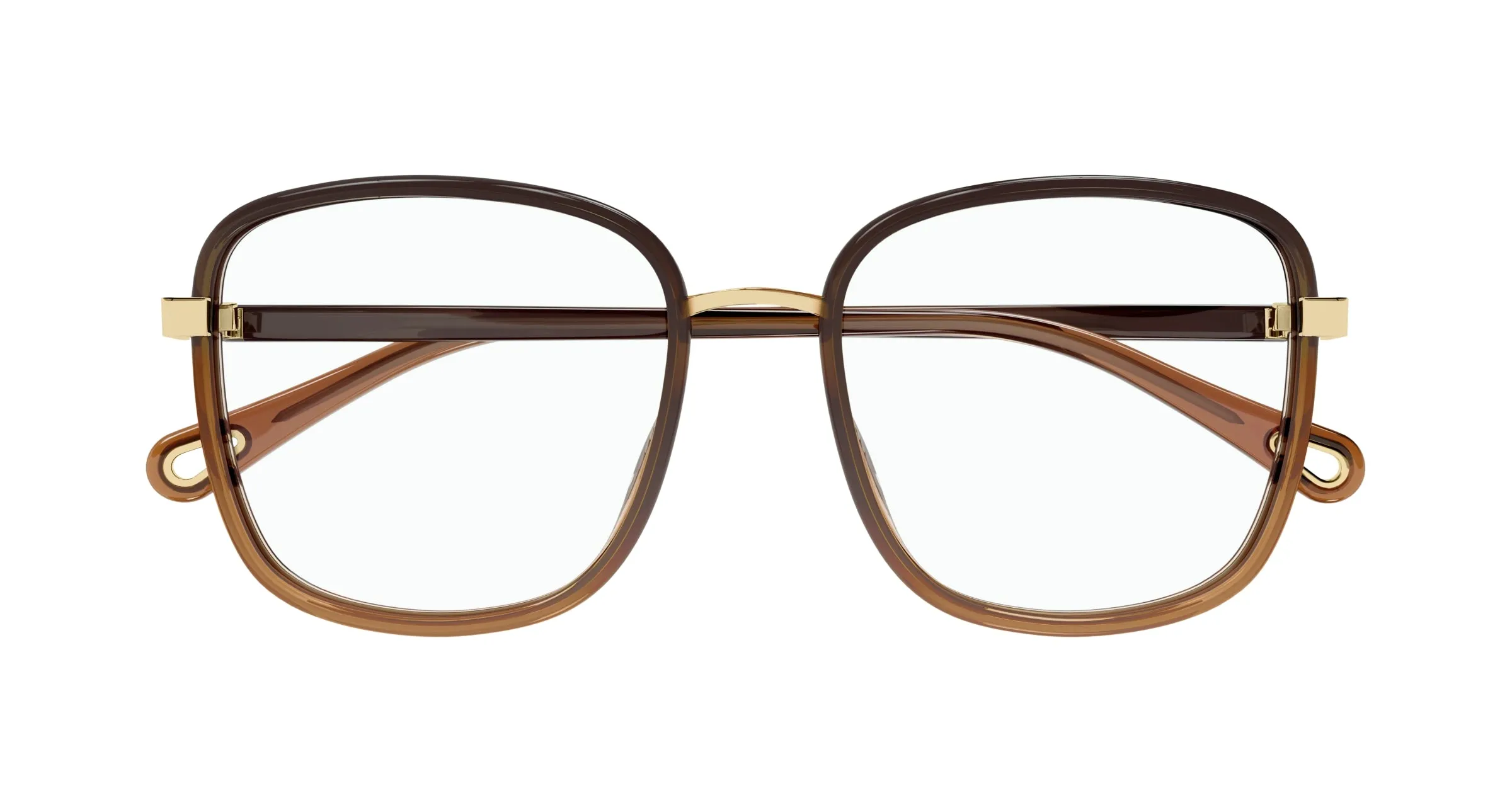 Chloé CH0034O 009 Montature da vista Iniettato Nero Trasparente Squadrata - immagine 2