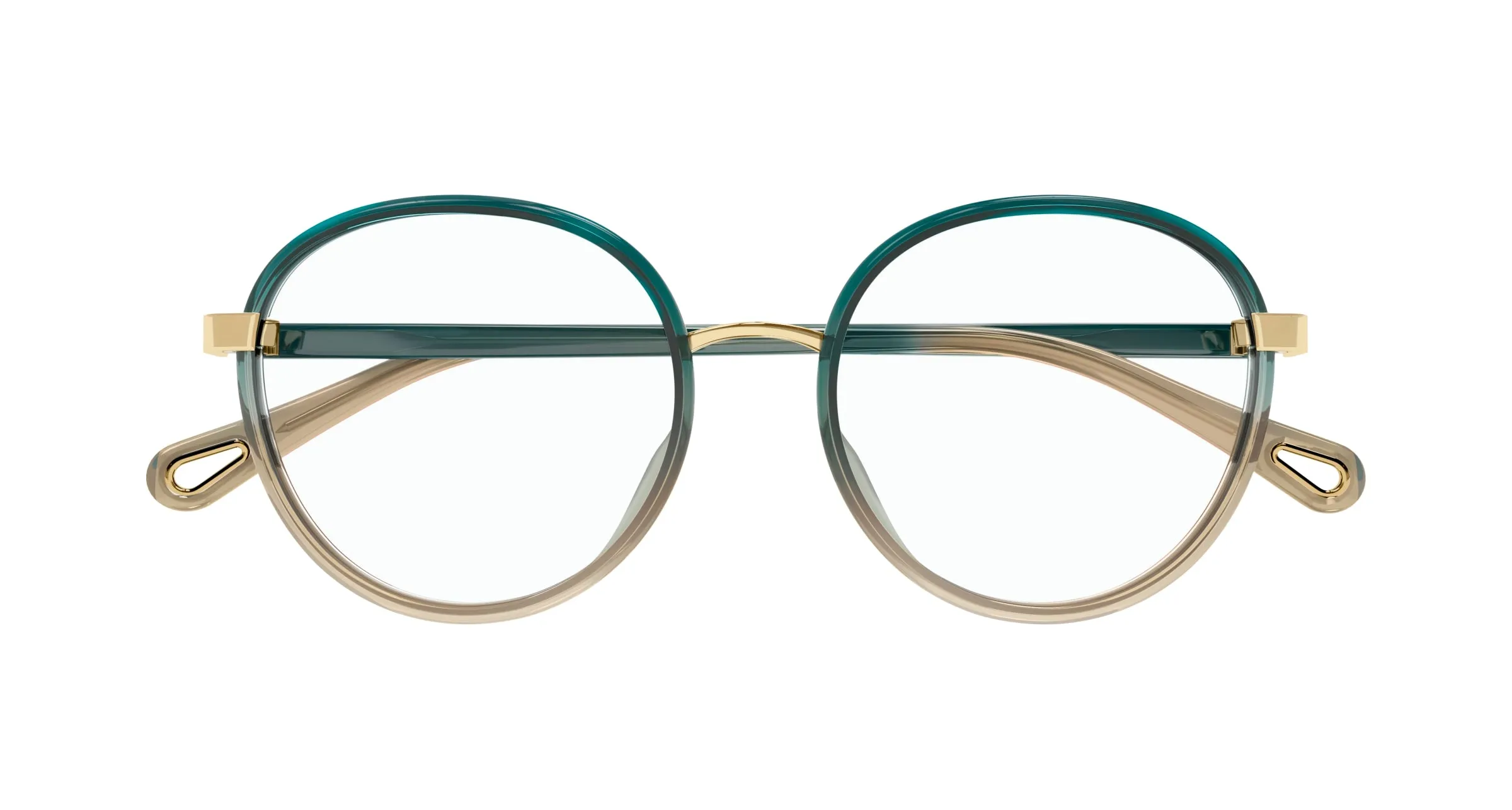 Chloé CH0033O 006 Montature da vista Iniettato Verde Trasparente Rotonda - immagine 2