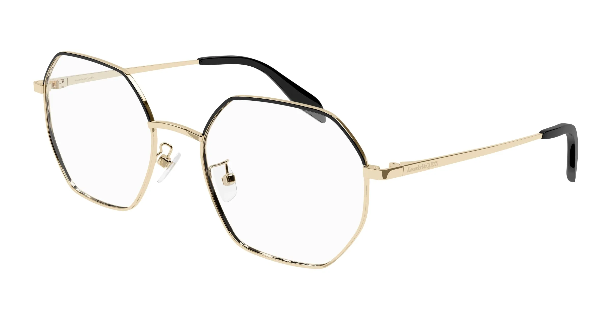 Alexander McQueen AM0338O 001 Montature da vista Metallo Oro Geometrica - immagine 1