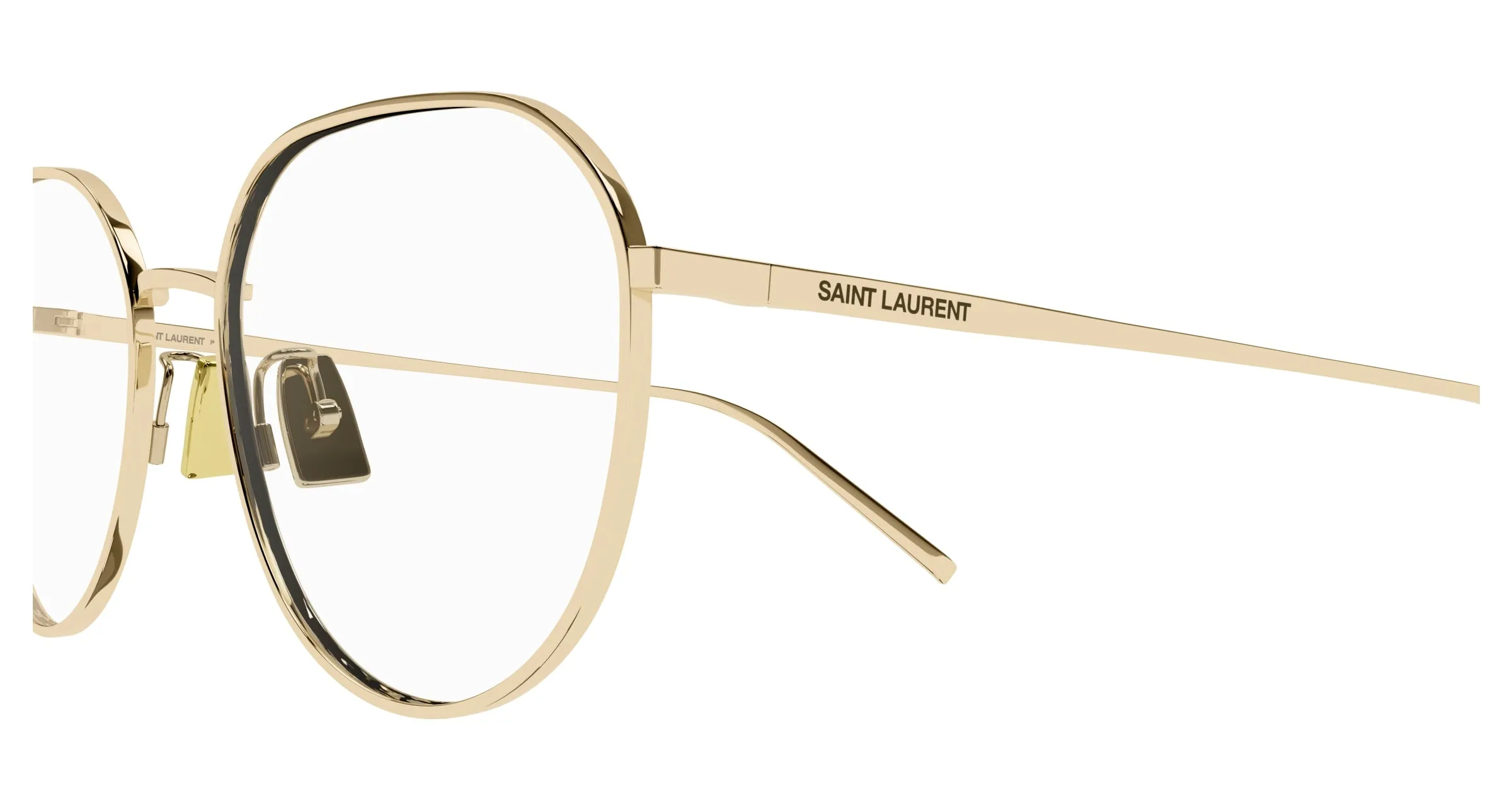 SAINT LAURENT SL 484 003 Montature da vista Metallo Oro Rotonda ["Antiriflesso"] - immagine 3