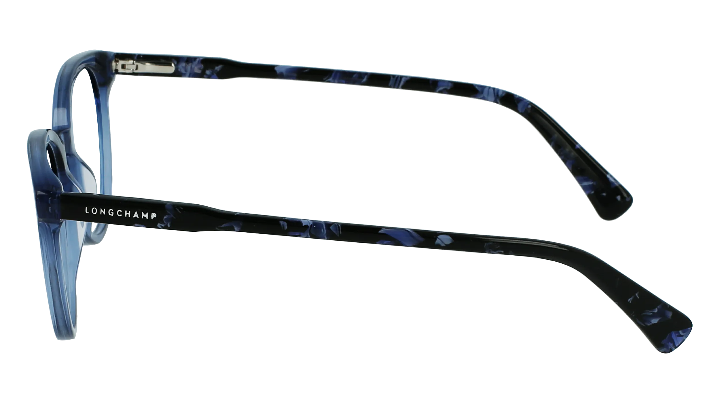 LONGCHAMP LO2608 424 Montature da vista Acetato Blu Rotonda Fotocromatiche - immagine 3