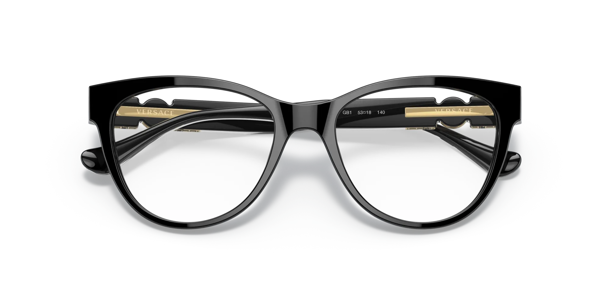 Versace VE3304 GB1 Montature da vista Acetato Nero Cat Eye Normale - immagine 2