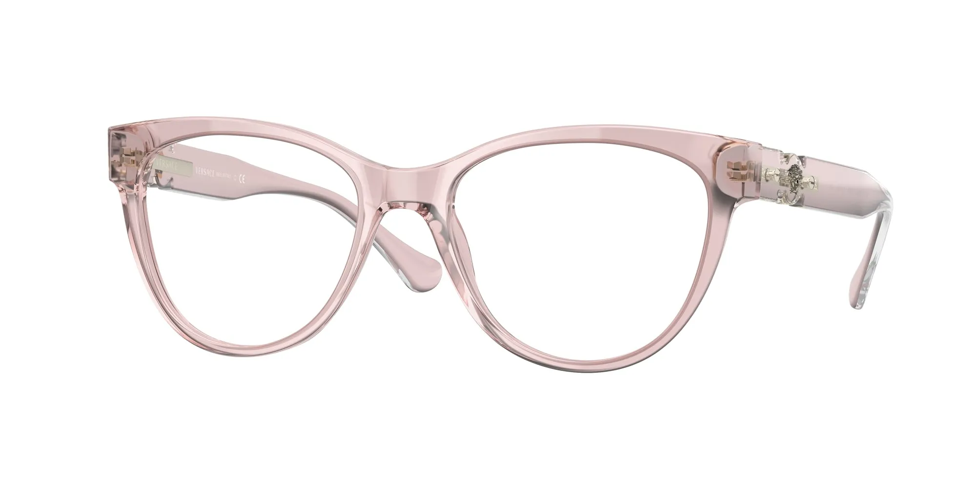Versace VE3304 5339 Montature da vista Acetato Rosa Trasparente Cat Eye Normale - immagine 1