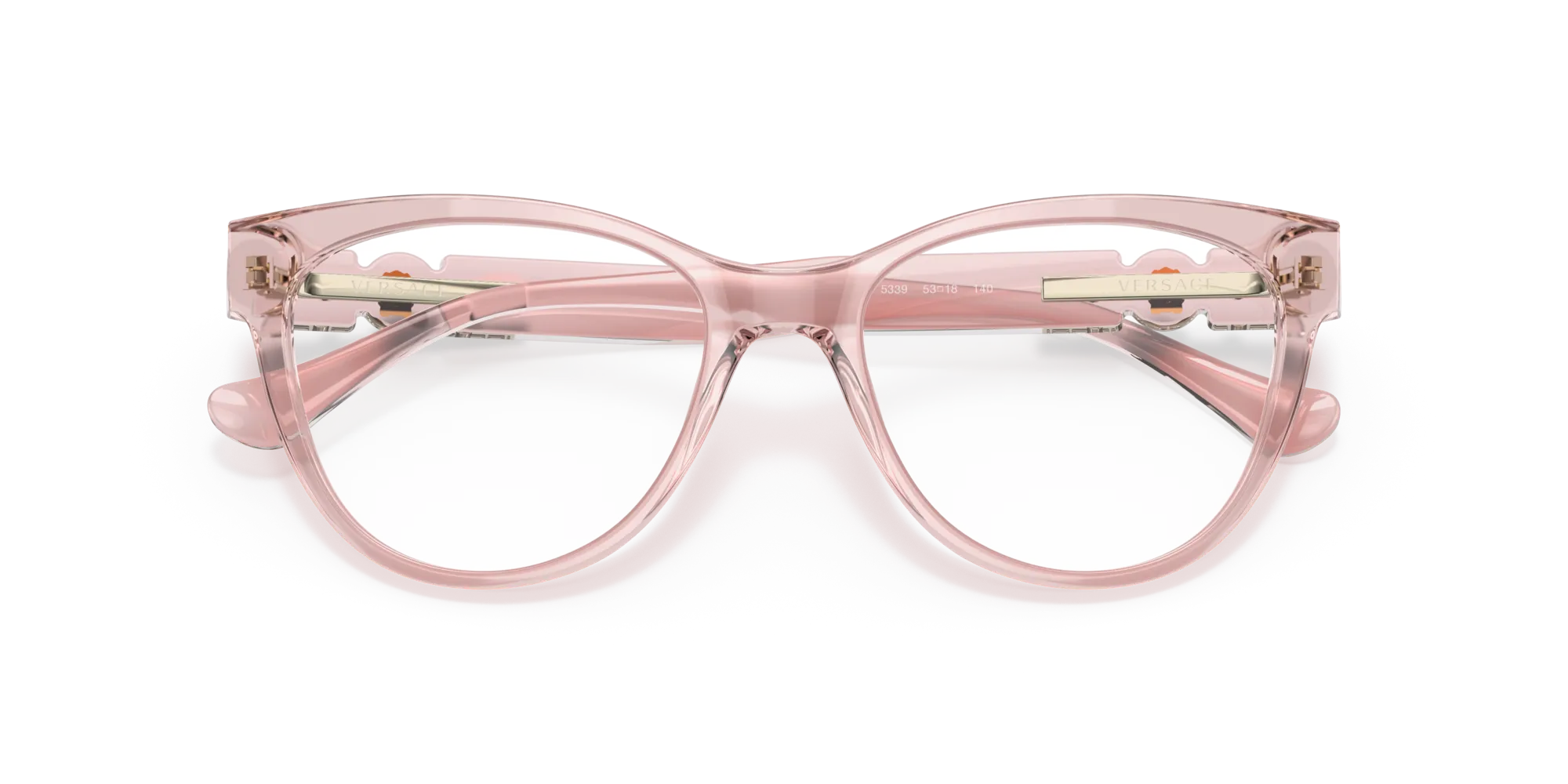 Versace VE3304 5339 Montature da vista Acetato Rosa Trasparente Cat Eye Normale - immagine 2