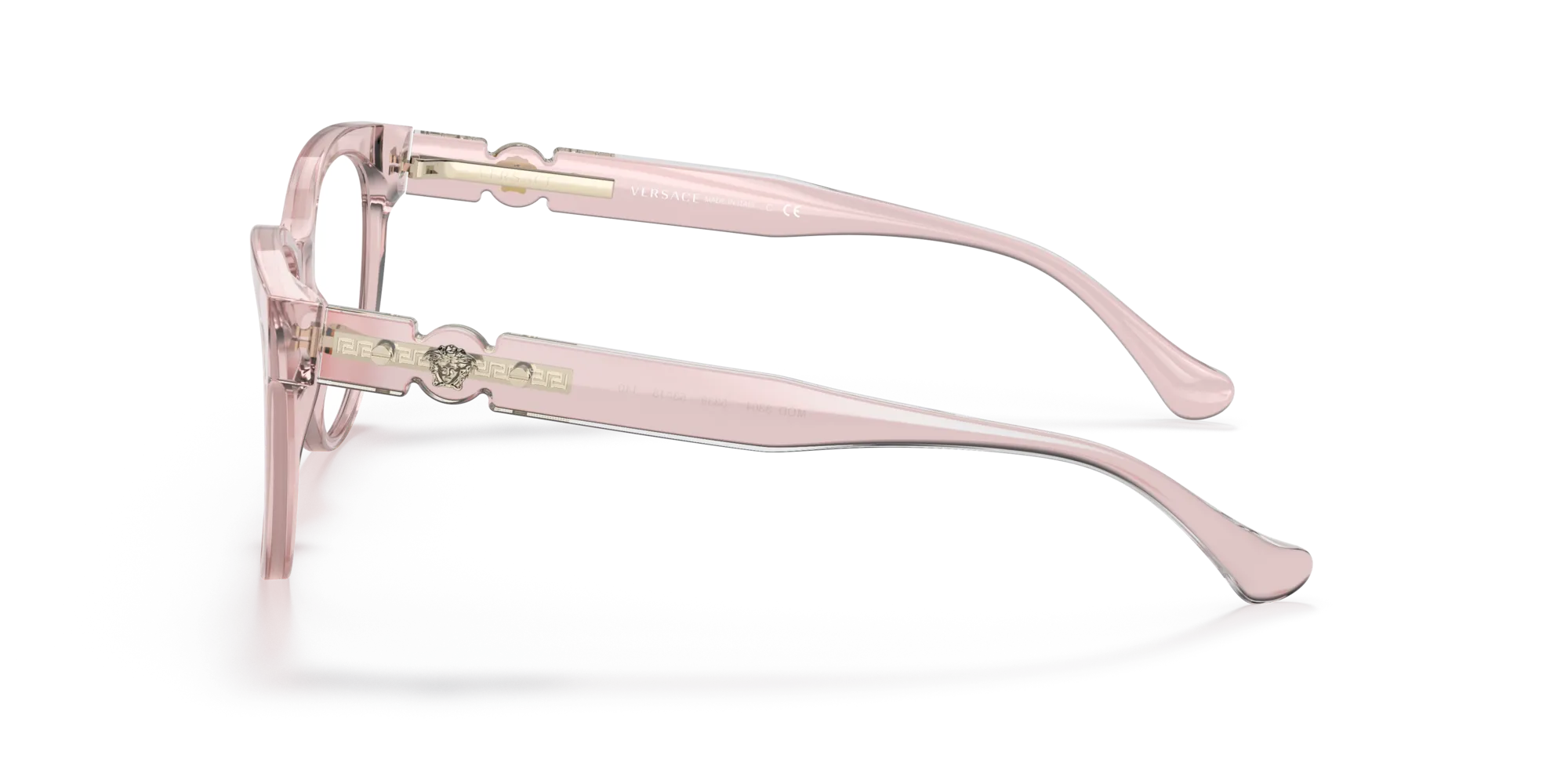 Versace VE3304 5339 Montature da vista Acetato Rosa Trasparente Cat Eye Normale - immagine 4