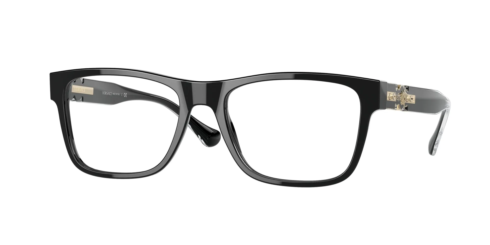 Versace VE3303 GB1 Montature da vista Plastica Nero Squadrata - immagine 1
