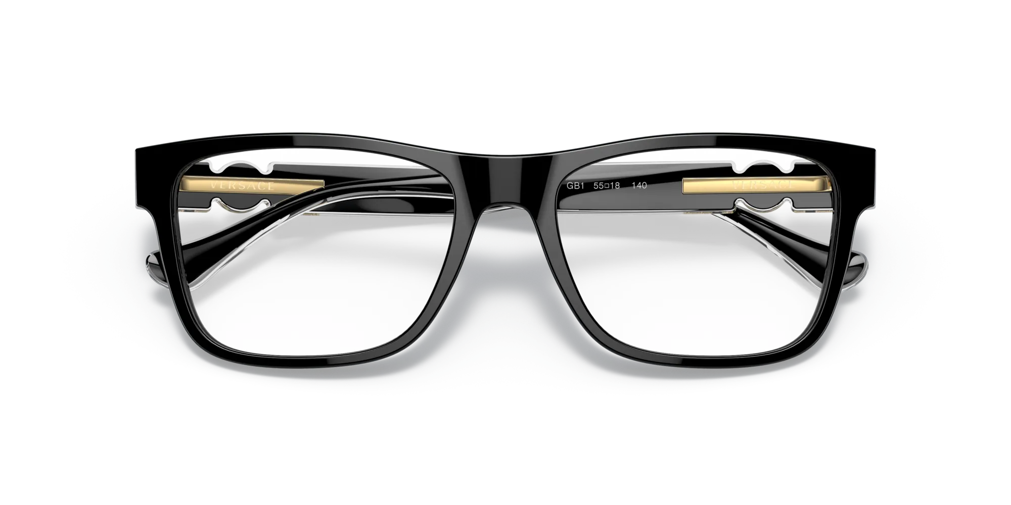 Versace VE3303 GB1 Montature da vista Plastica Nero Squadrata - immagine 2