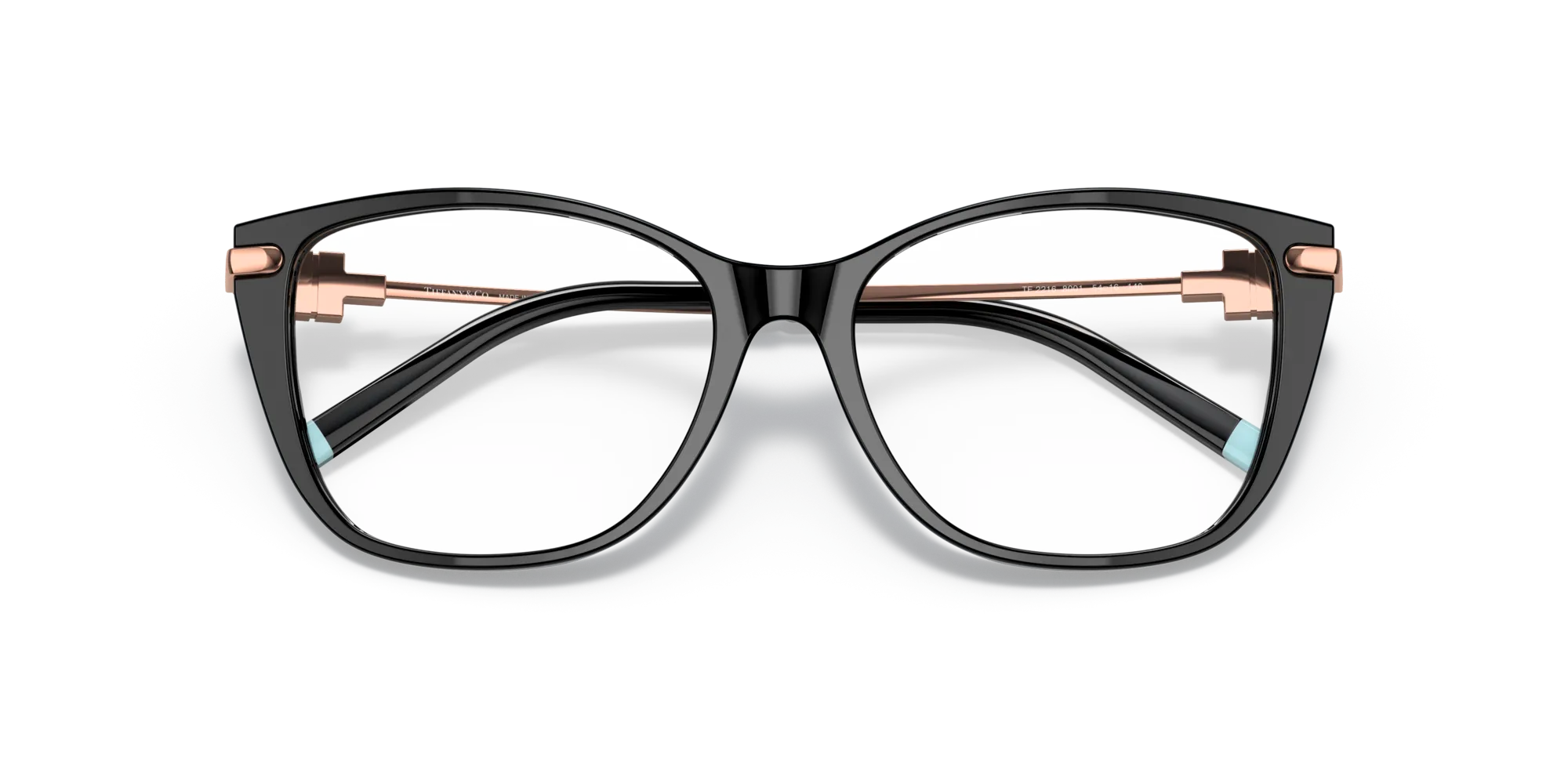 Tiffany TF2216 8001 Montature da vista Acetato Nero Trasparente Farfalla Normale - immagine 2